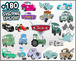 180+ Cars SVG Bundle, Cars Bundle SVG, Cars Cricut, Cars Silhouette, Flash McQueen Svg, Cartoon svg, png, dxf, eps digital file