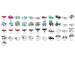 180+ Cars SVG Bundle, Cars Bundle SVG, Cars Cricut, Cars Silhouette, Flash McQueen Svg, Cartoon svg, png, dxf, eps digital file