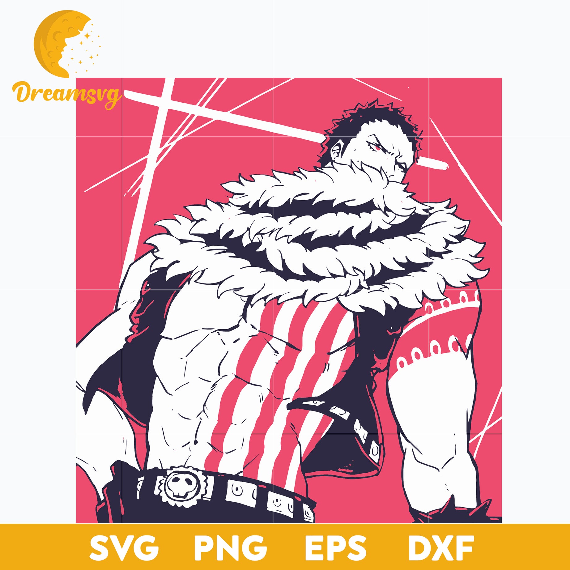 Charlotte Katakuri One Piece Svg, Katakuri One Piece Svg, Katakuri Svg, file for cricut, Anime svg, png, eps, dxf digital download