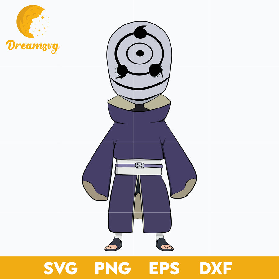 Chibi Tobi Madara Svg, Tobi Svg, Anime Mask Svg, Uchiha Obito Tobi Svg, Naruto Svg, file for cricut, Anime svg, png, eps, dxf digital download