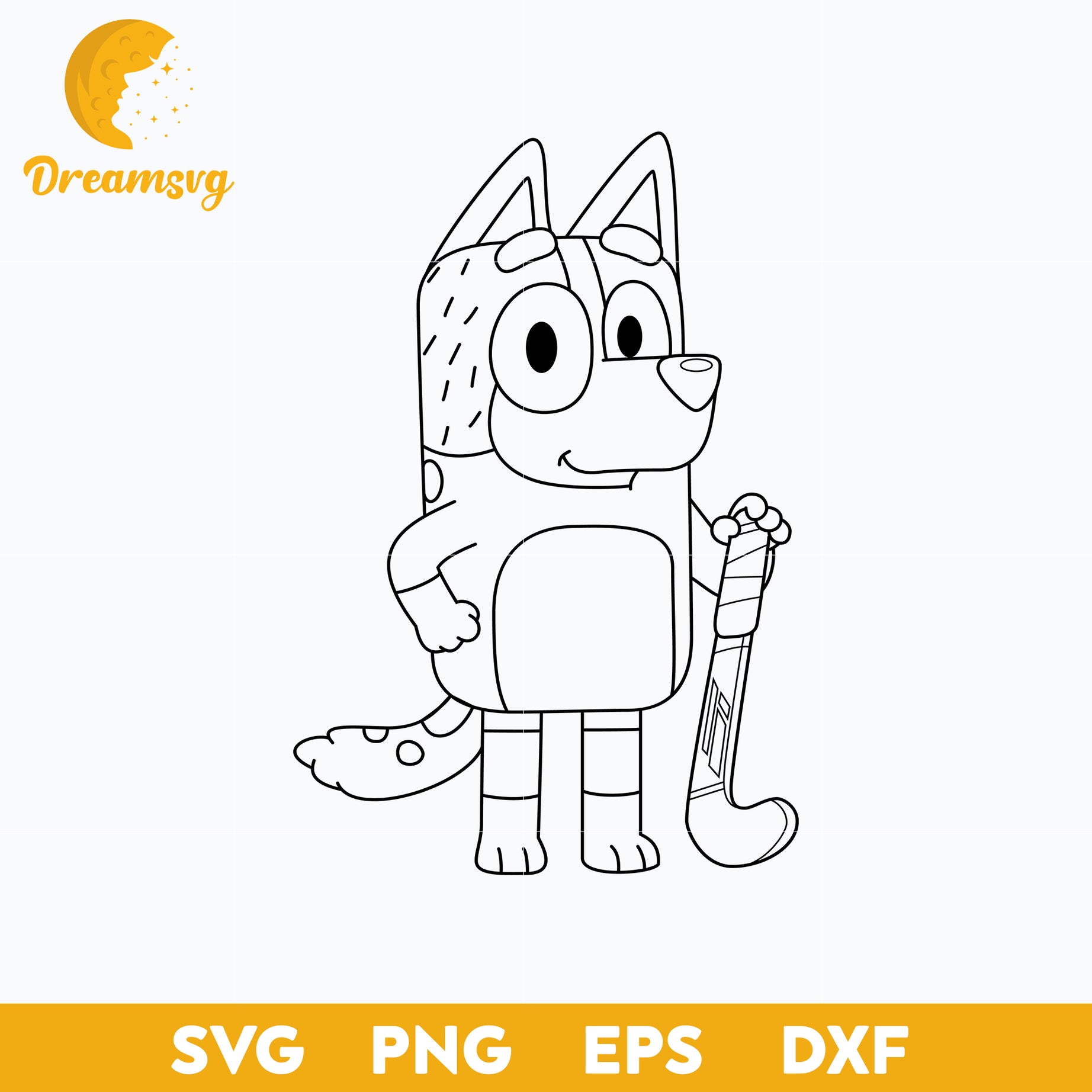 Chilli outline svg, Bluey Vector, Bluey Alphabeth, Bluey Cutfile, Bluey Clipart, Cartoon svg, png, dxf, eps file