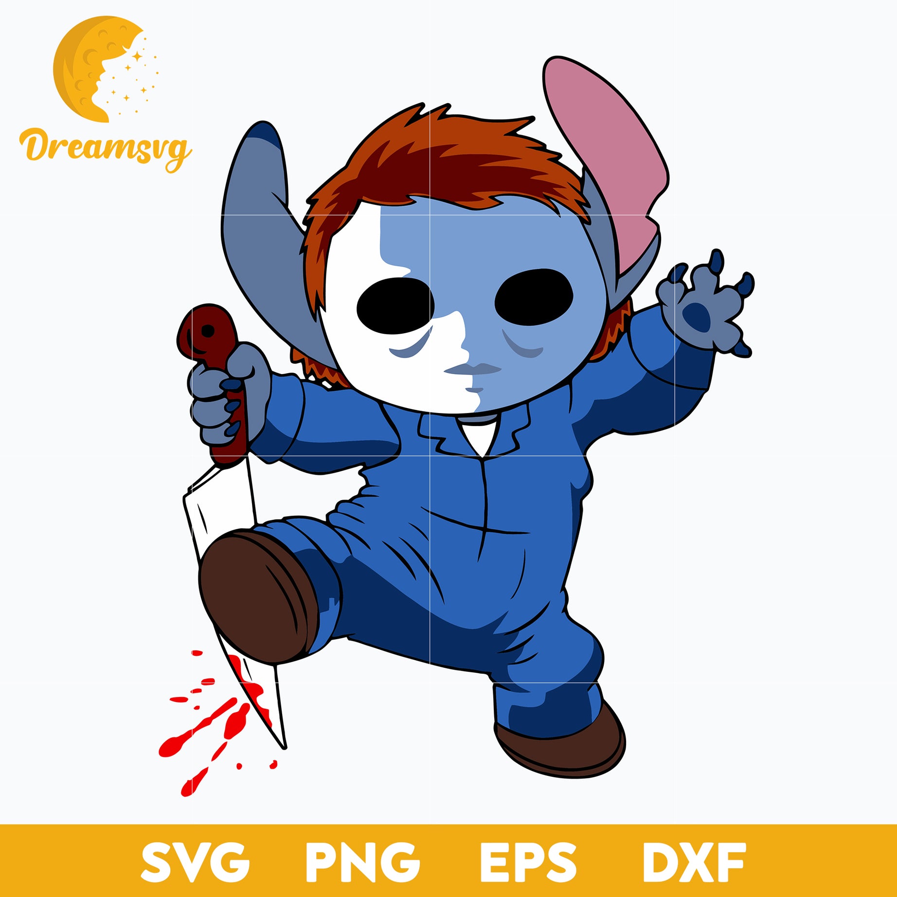 Michael Myers Stitch SVG, Stitch SVG, Stitch Halloween SVG, Halloween SVG, PNG, DXF, EPS Digital File