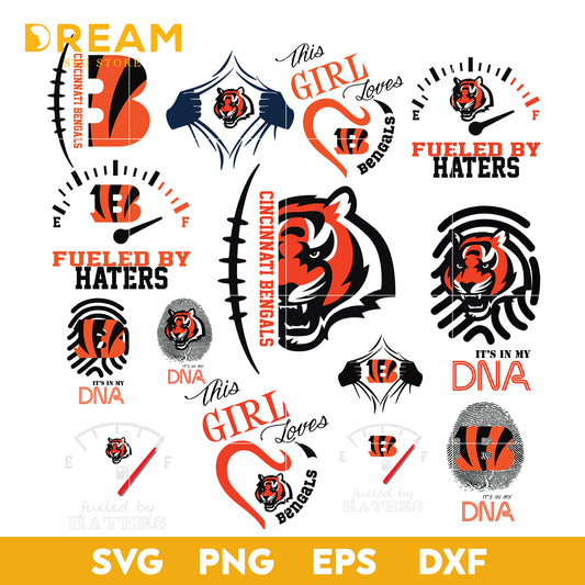 Cincinnati Bengals bundle svg, Cincinnati Bengals svg, NFL svg, png, dxf, eps digital file
