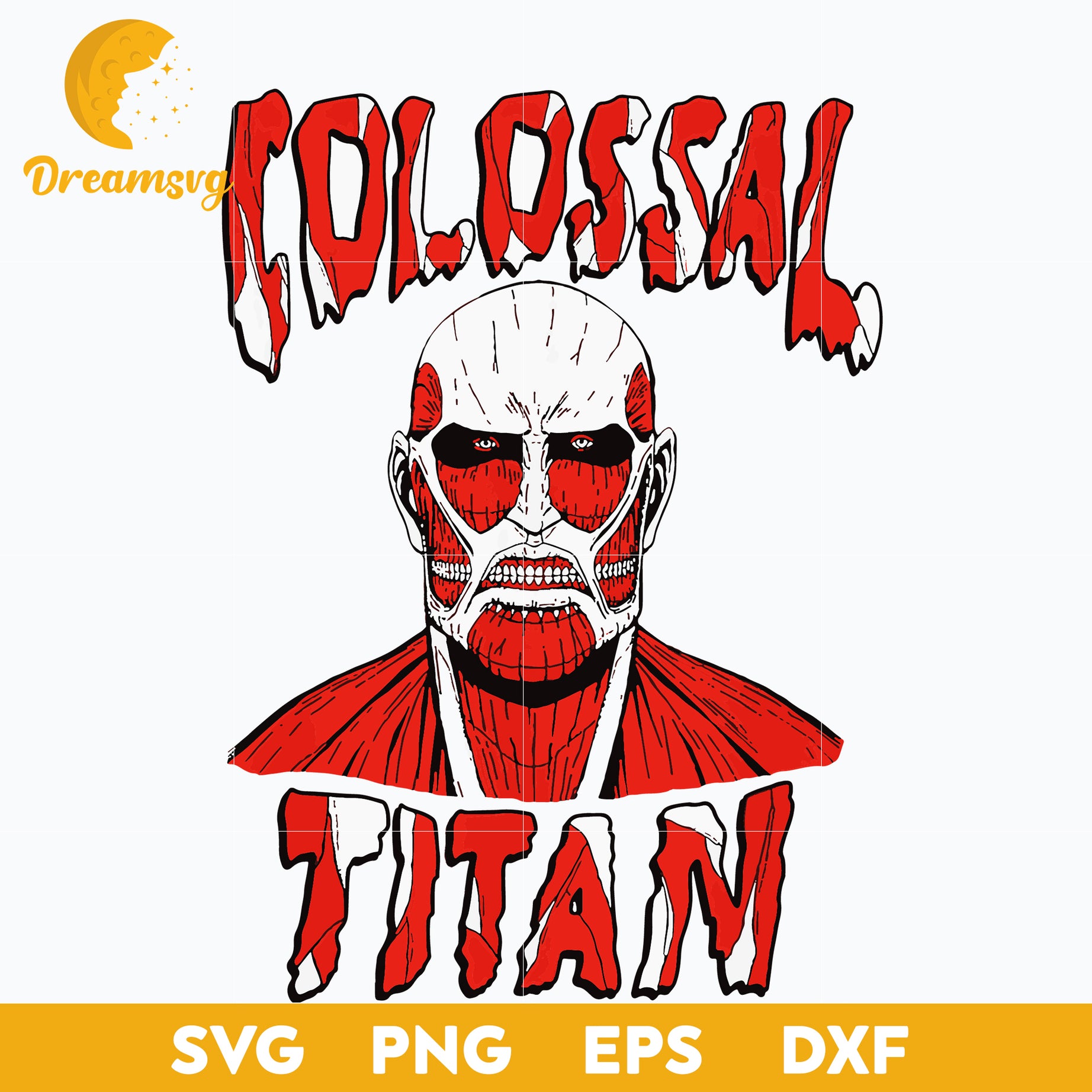 Colossal Titan Svg, Attack On Titan Svg, file for cricut, Anime svg, png, eps, dxf digital download