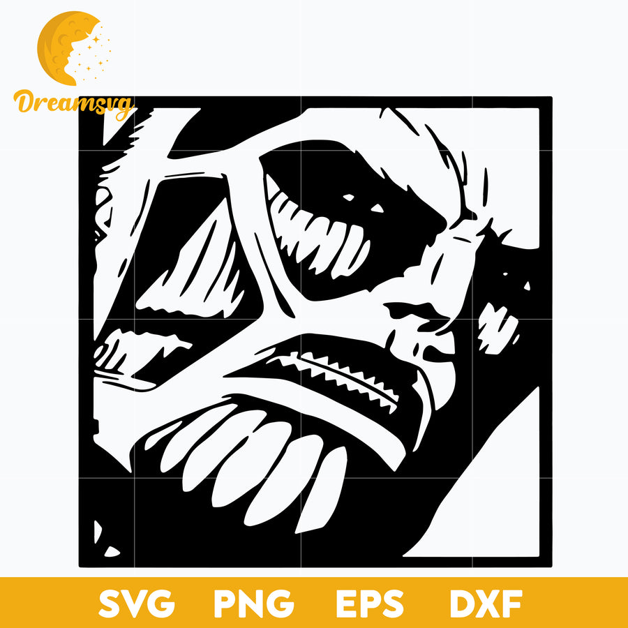 Colossus Titan Face SVG, Attack On Titan SVG, Anime Cartoon SVG, file for cricut, Anime svg, png, eps, dxf digital download