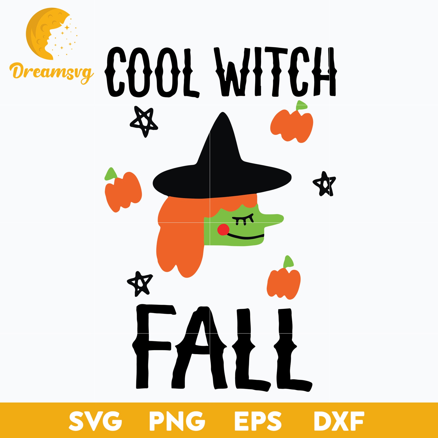Cool Witch Fall svg, Halloween svg, png, dxf, eps digital file.