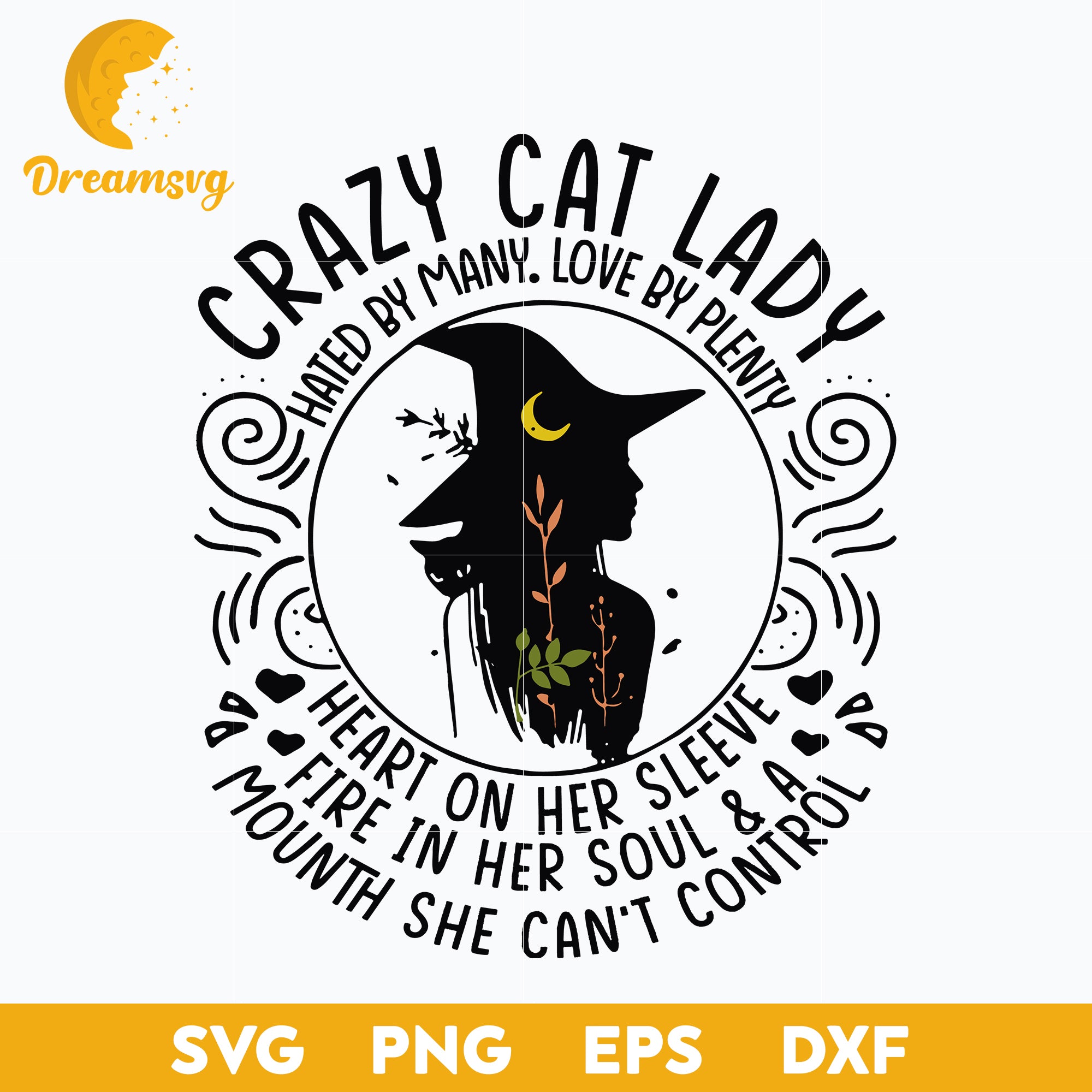 Crazy Cat Witches svg, Halloween svg, png, dxf, eps digital file.