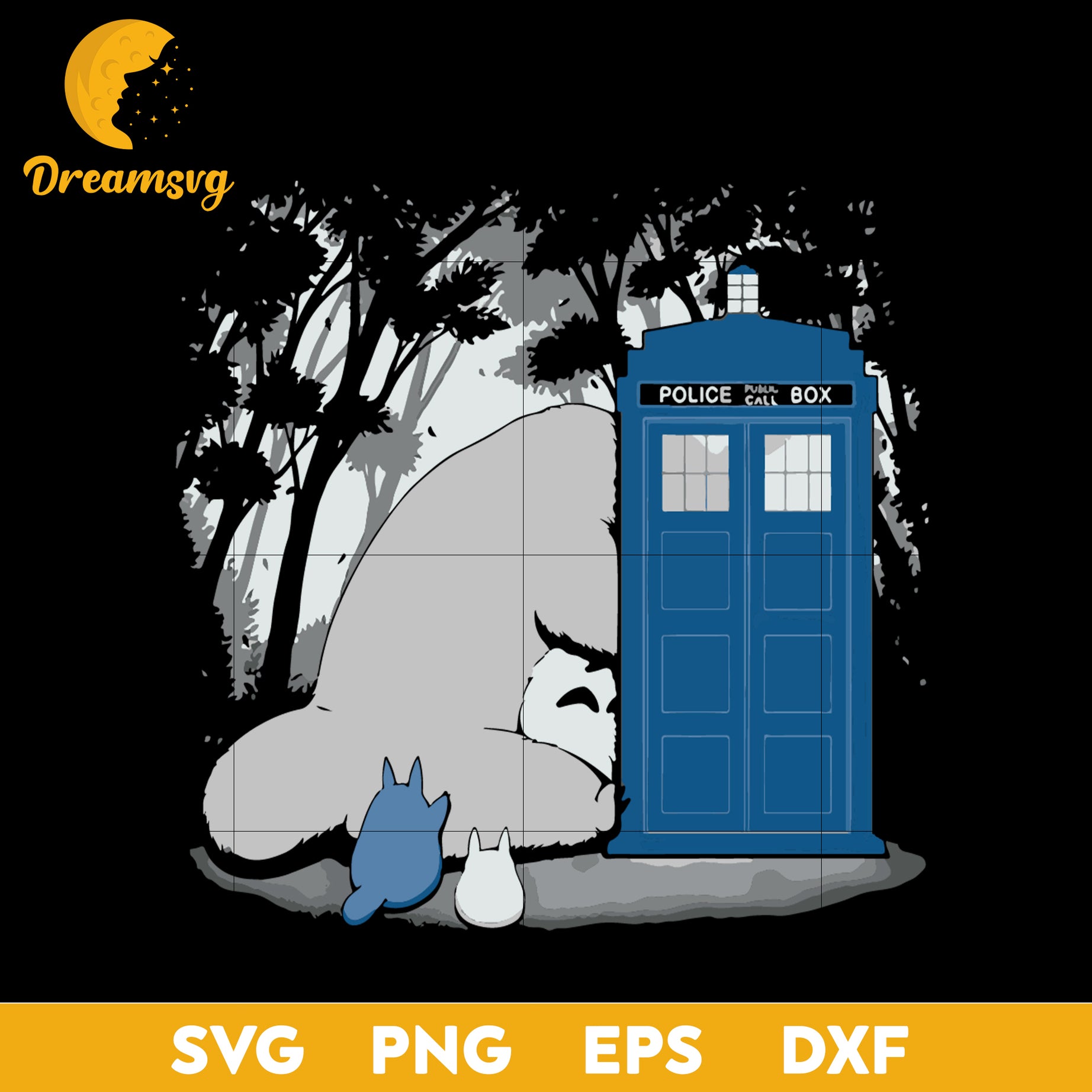 Curious Forest Spirit Svg, Totoro Svg, My Neighbor Totoro Svg, file for cricut, Anime svg, png, eps, dxf digital download