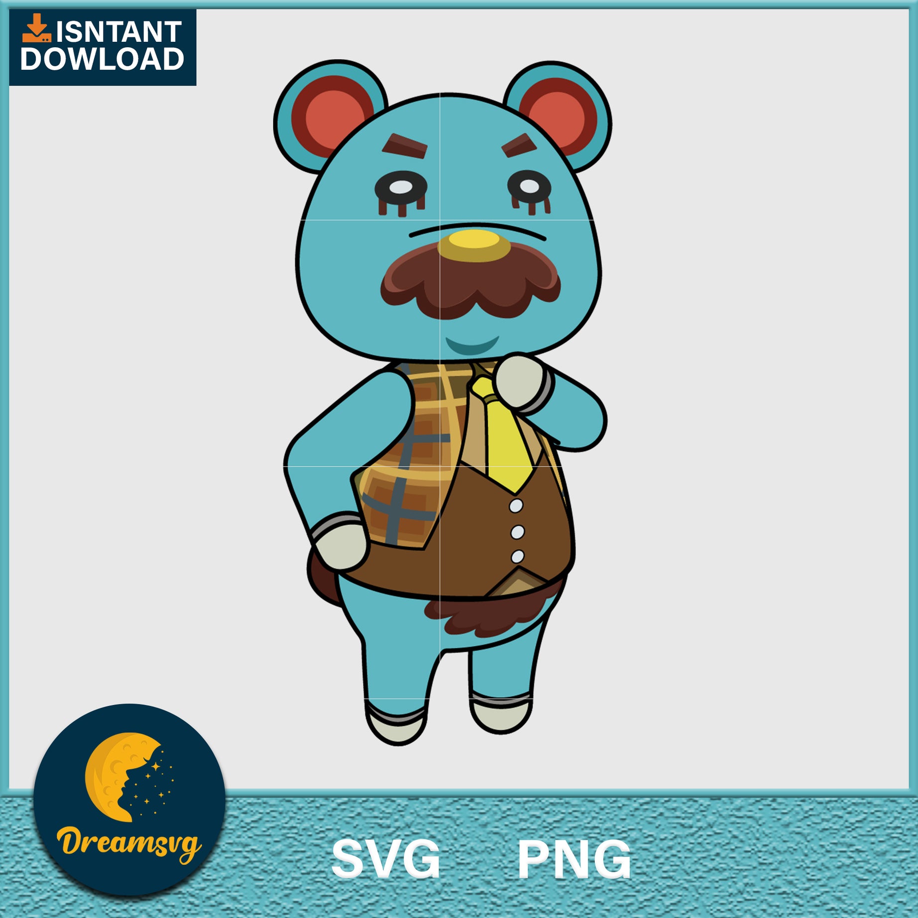 Beard Animal Crossing Svg, Animal Crossing Svg, Animal Crossing Png, Cartoon svg, svg, png digital file