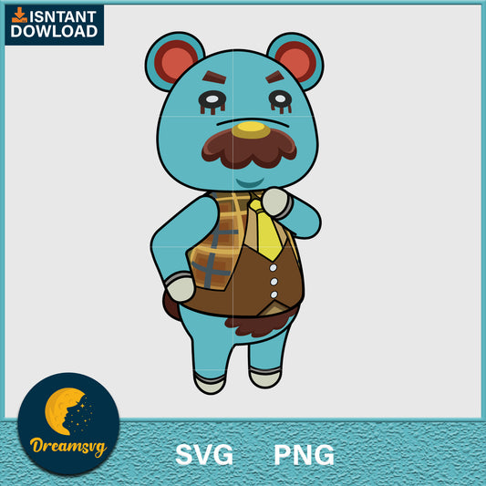 Beard Animal Crossing Svg, Animal Crossing Svg, Animal Crossing Png, Cartoon svg, svg, png digital file