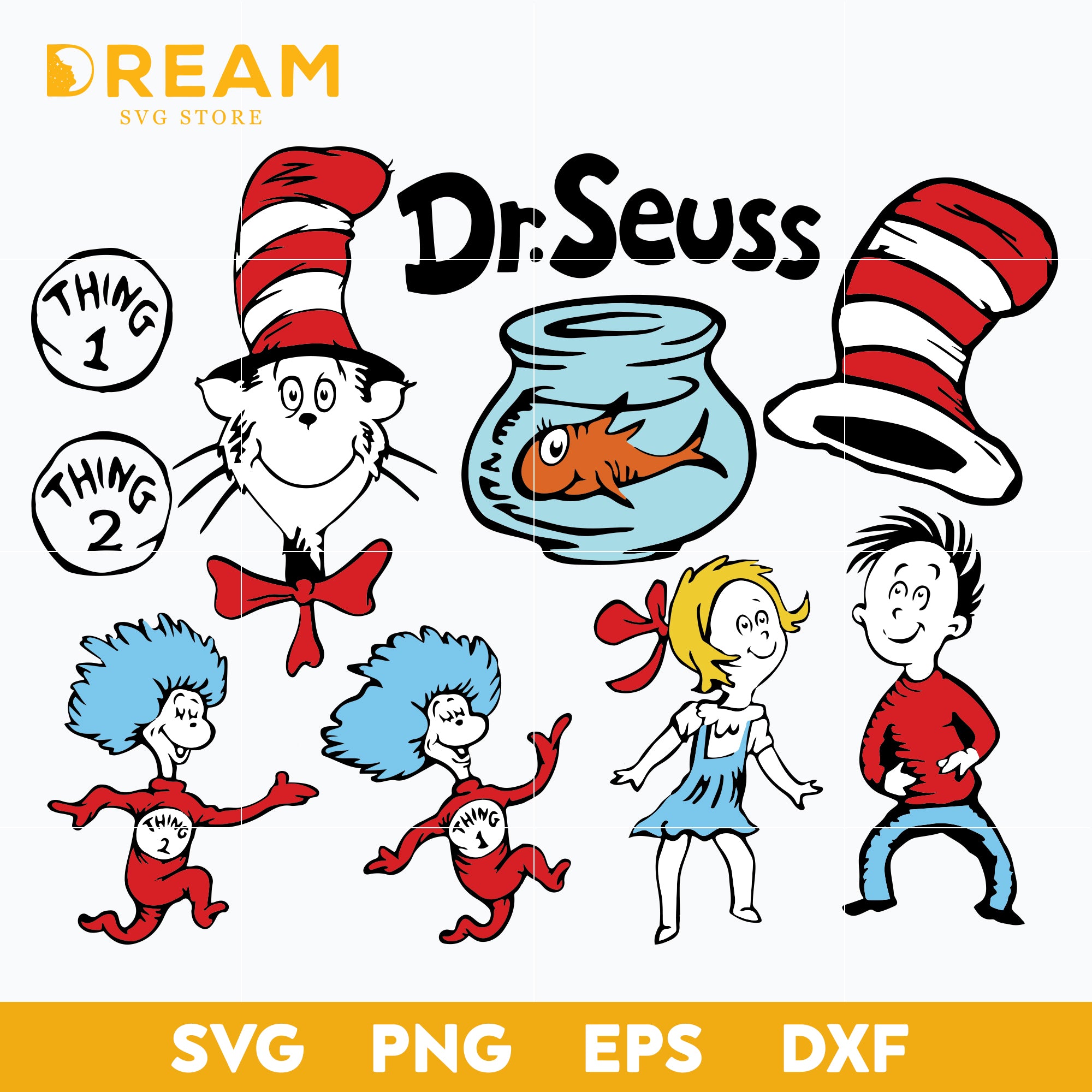 Dr seuss bundle svg, dr seuss svg, dr seuss quotes, digital file DR030 ...