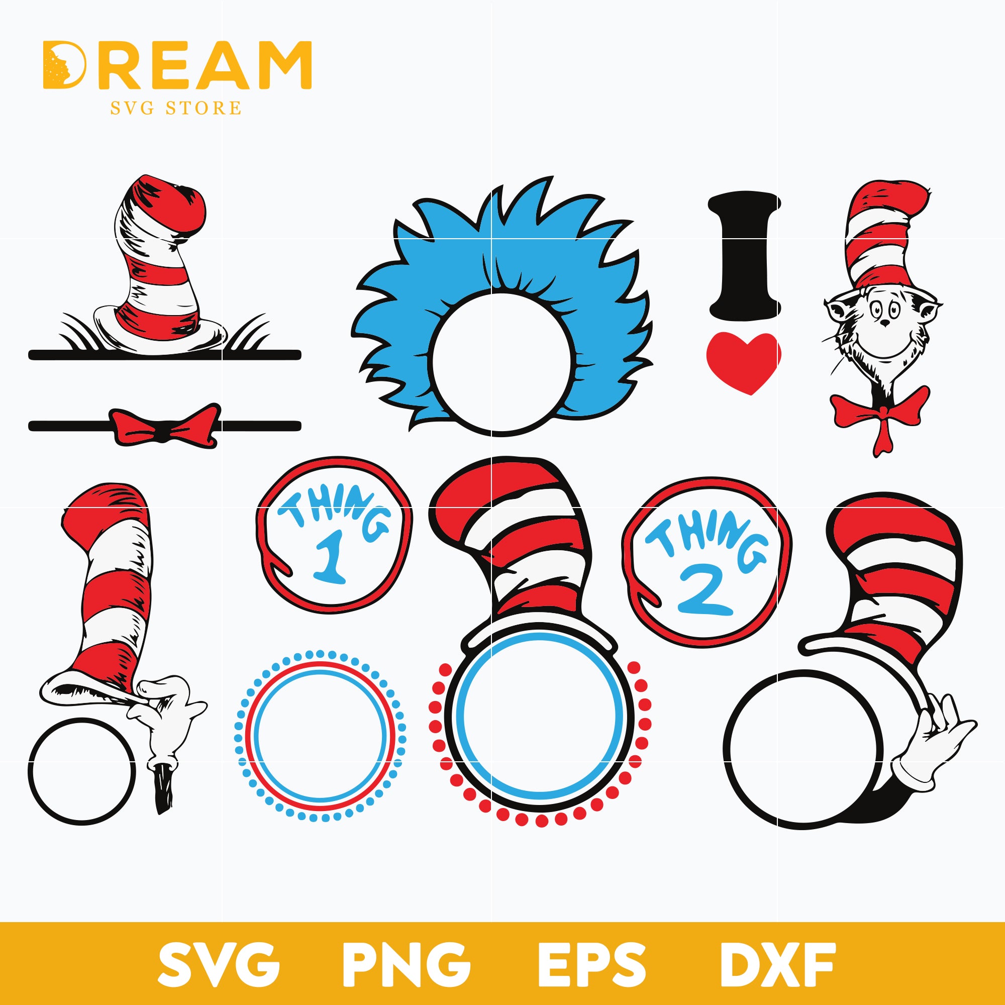 Dr seuss bundle svg, dr seuss svg, dr seuss quotes, digital file DR030 ...