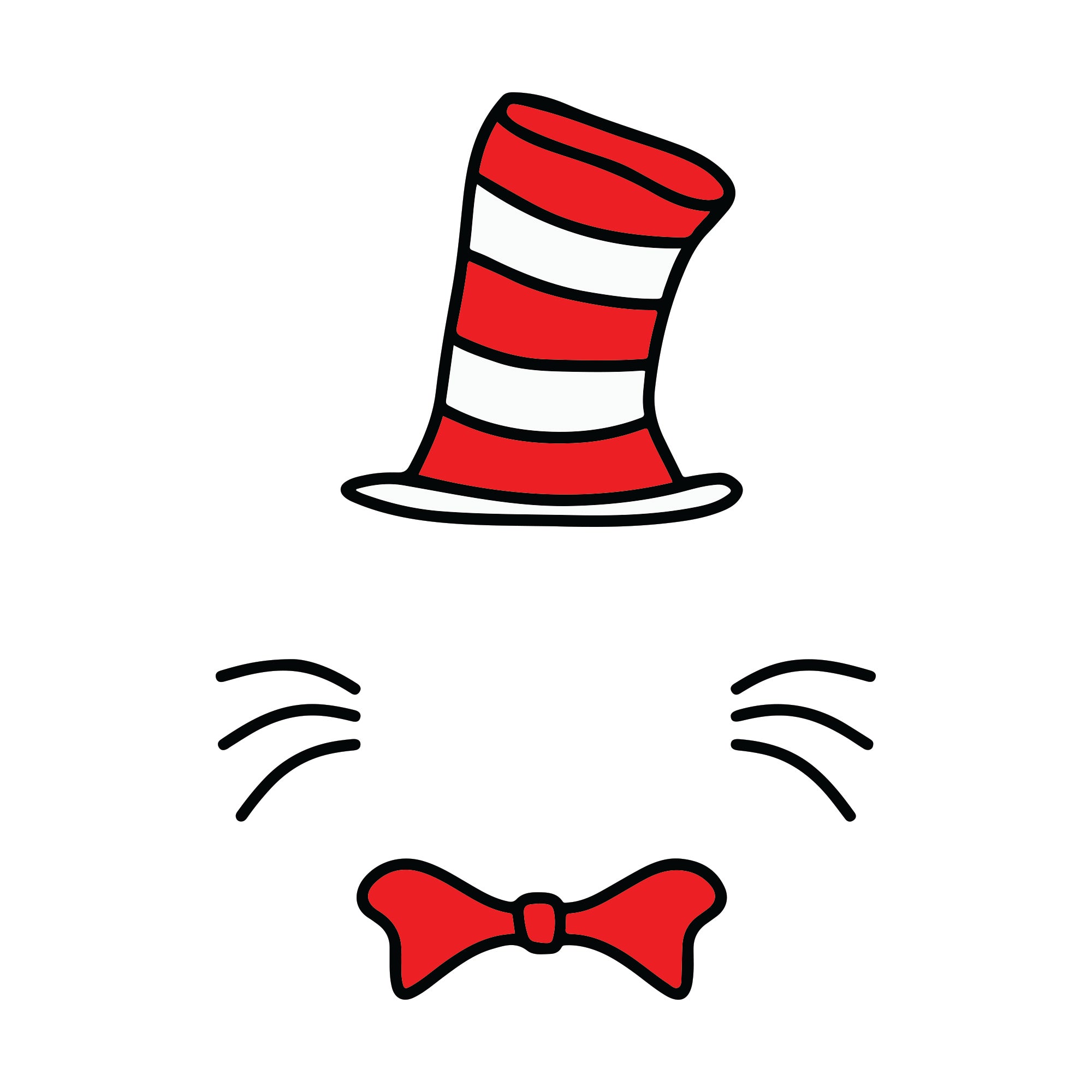 The Original Dr. Seuss Hat svg Dr Seuss Face svg Cat in the Hat