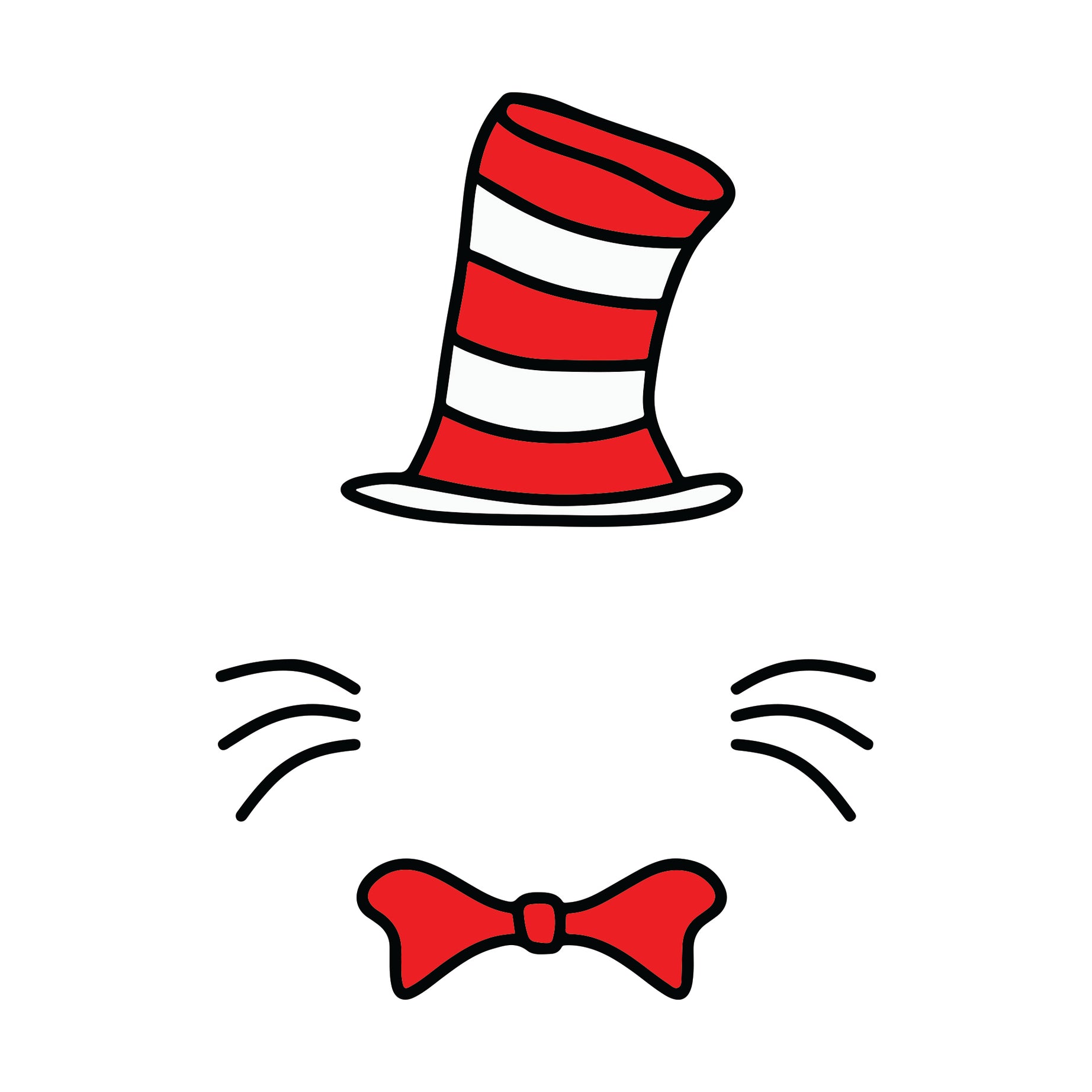 The Original Dr. Seuss Hat svg, Dr Seuss Face svg, Cat in the Hat svg, dr svg, png, dxf, eps digital file DR0501213