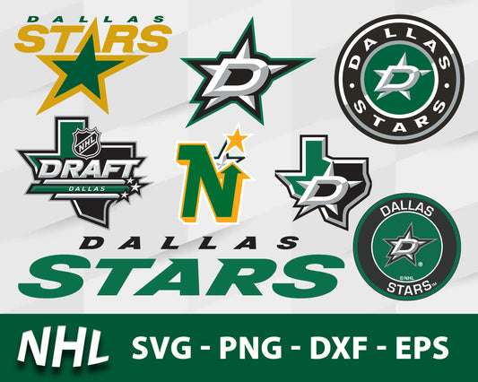 Dallas Stars Svg Bundle, Dallas Stars Svg, Sport Svg, Nhl Svg, Png, Dxf, Eps Digital File.