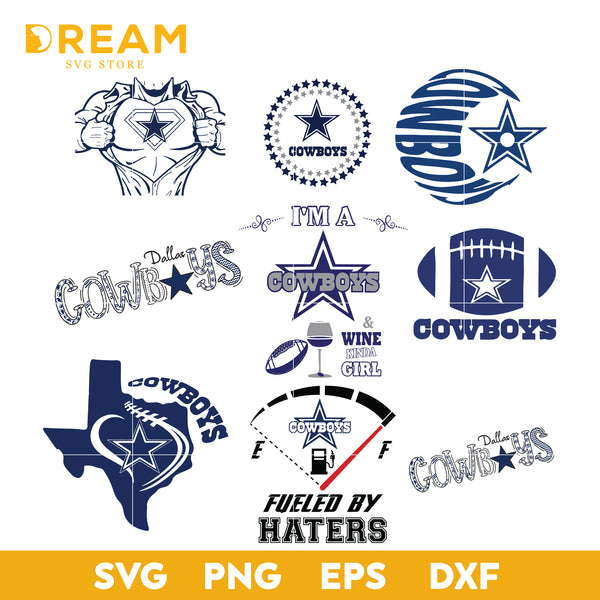 Dallas cowboys bundle svg, Dallas cowboys svg, NFL svg, png, dxf, eps digital file