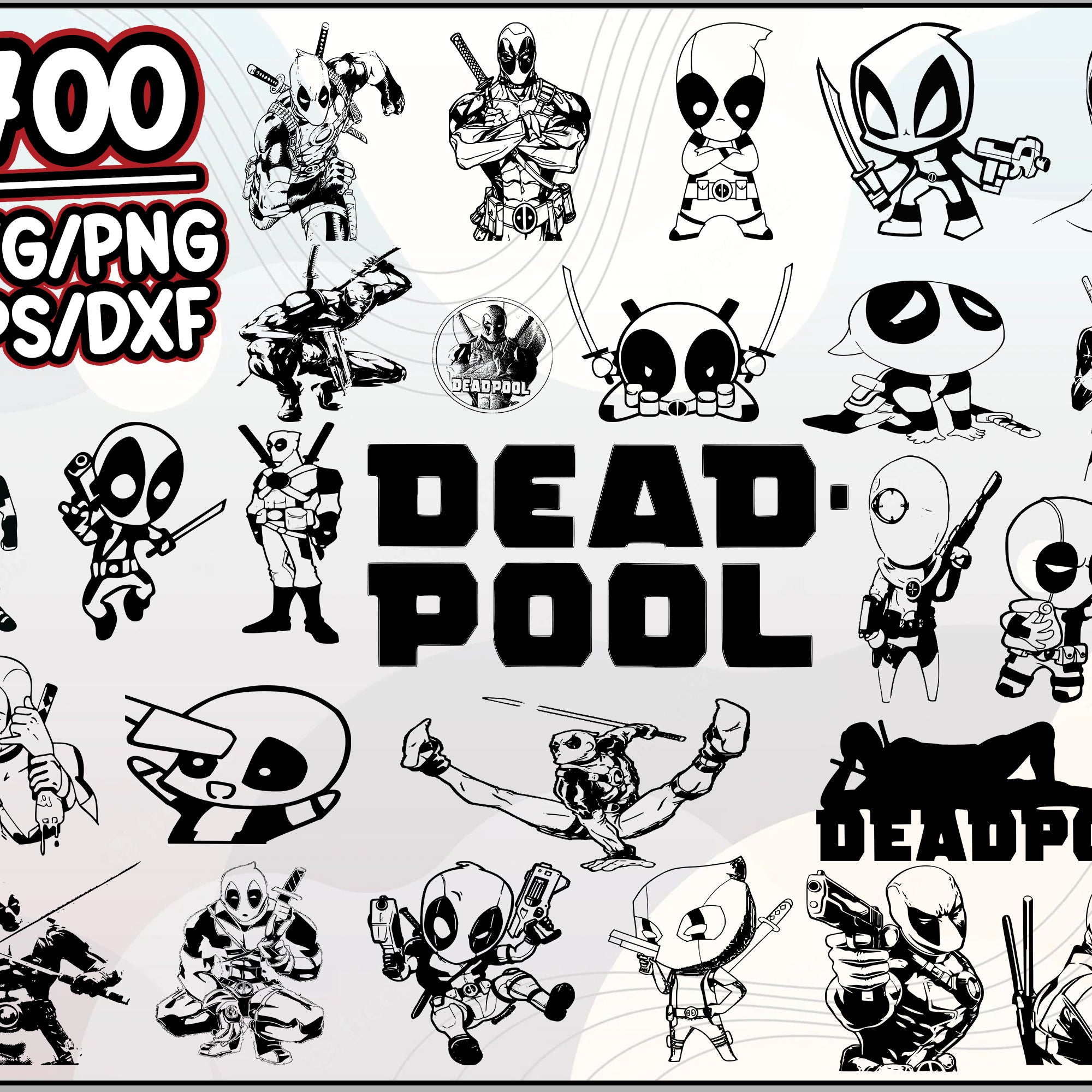 700+ Deadpool Marvel Bundle Svg, Deadpool Svg, Cartoon svg, png, dxf, eps digital file