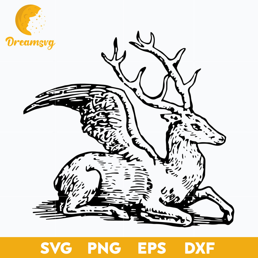 Deer Of Flight Classic Halloween svg, Halloween svg, png, dxf, eps digital file.