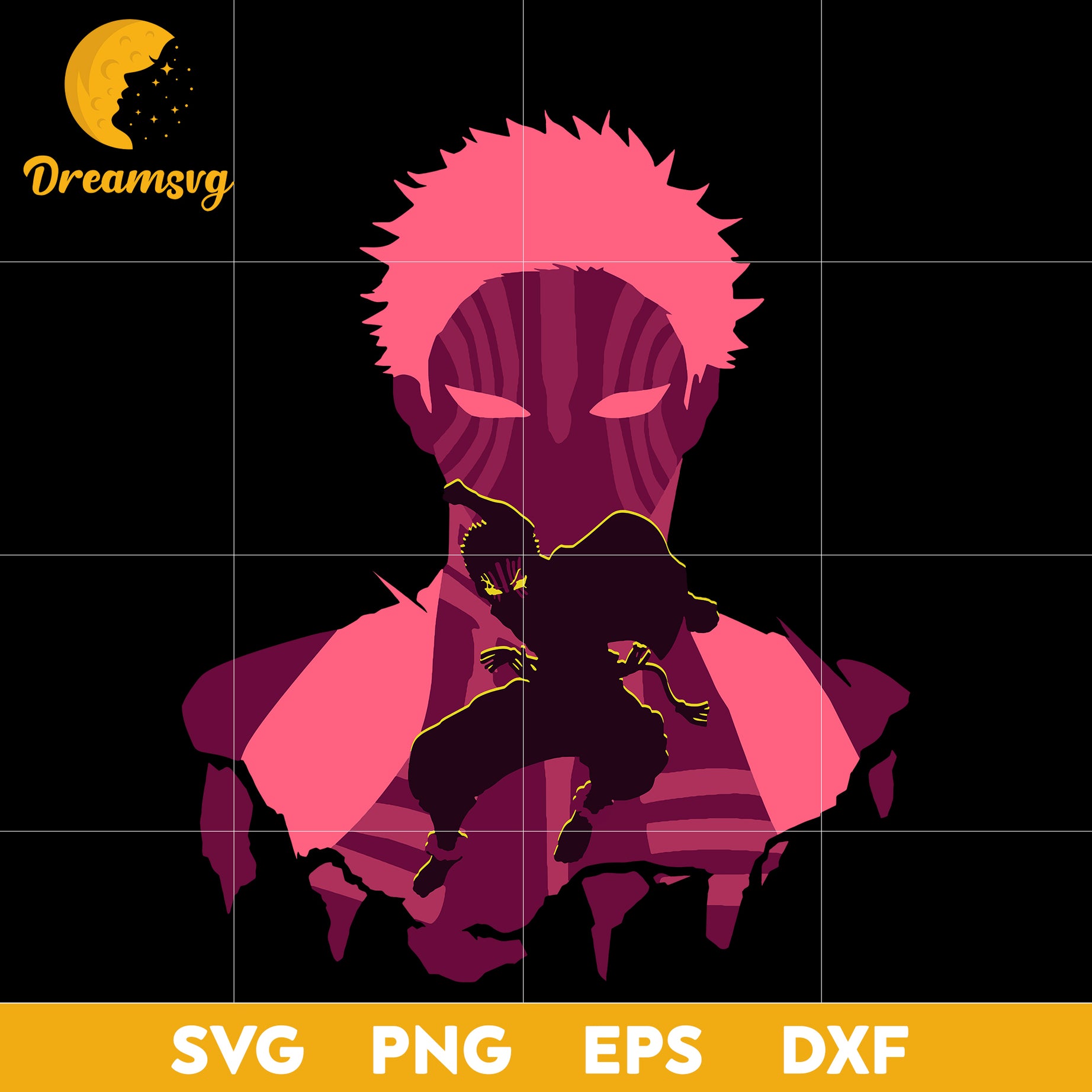 Demon Slayer Kokushibo Svg, Kokushibo Svg, Kimetsu No Yaiba Svg, file for cricut, Anime svg, png, eps, dxf digital download