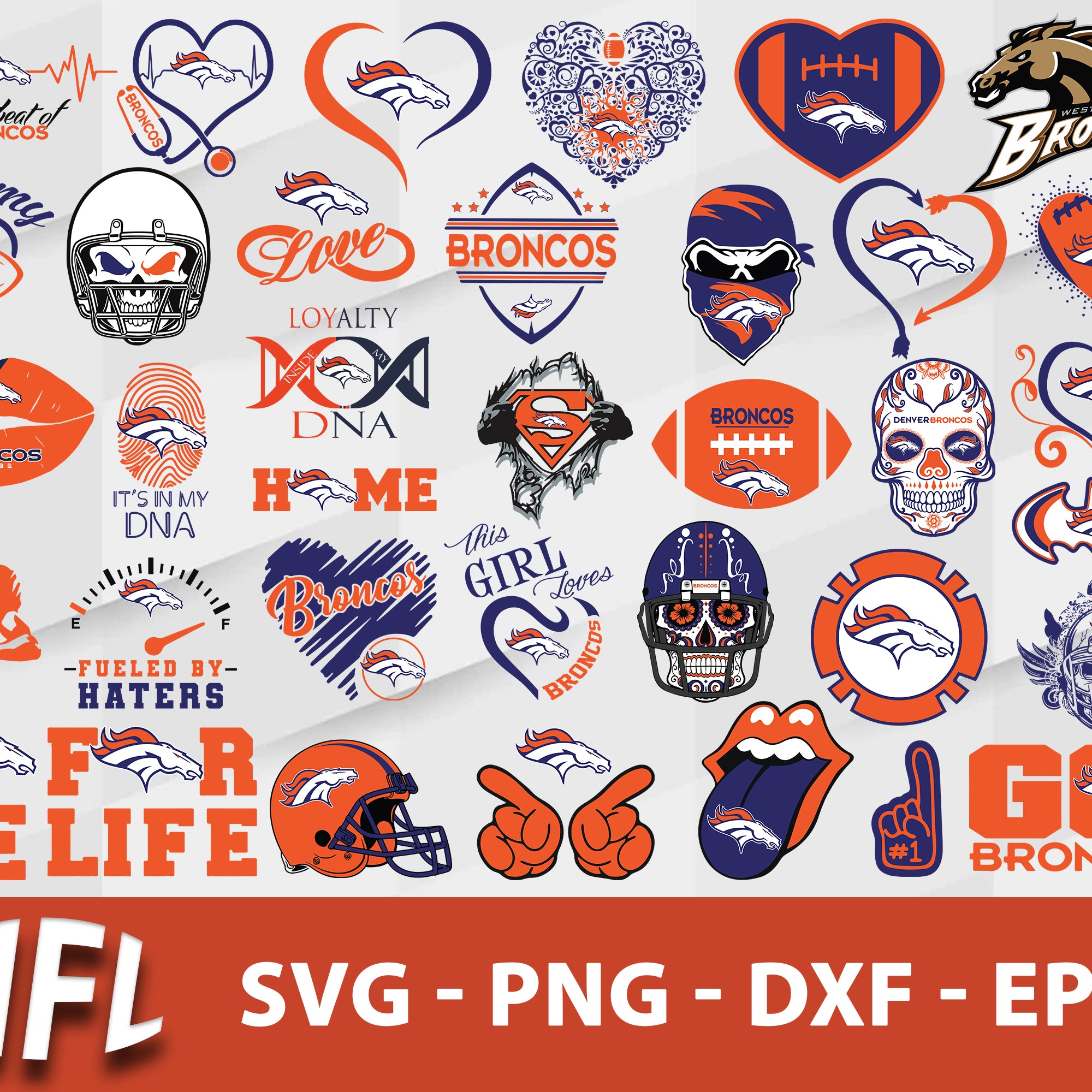 Denver Broncos Svg Bundle, Denver Broncos Svg, Sport Svg, Nfl Svg, Png, Dxf, Eps Digital File.