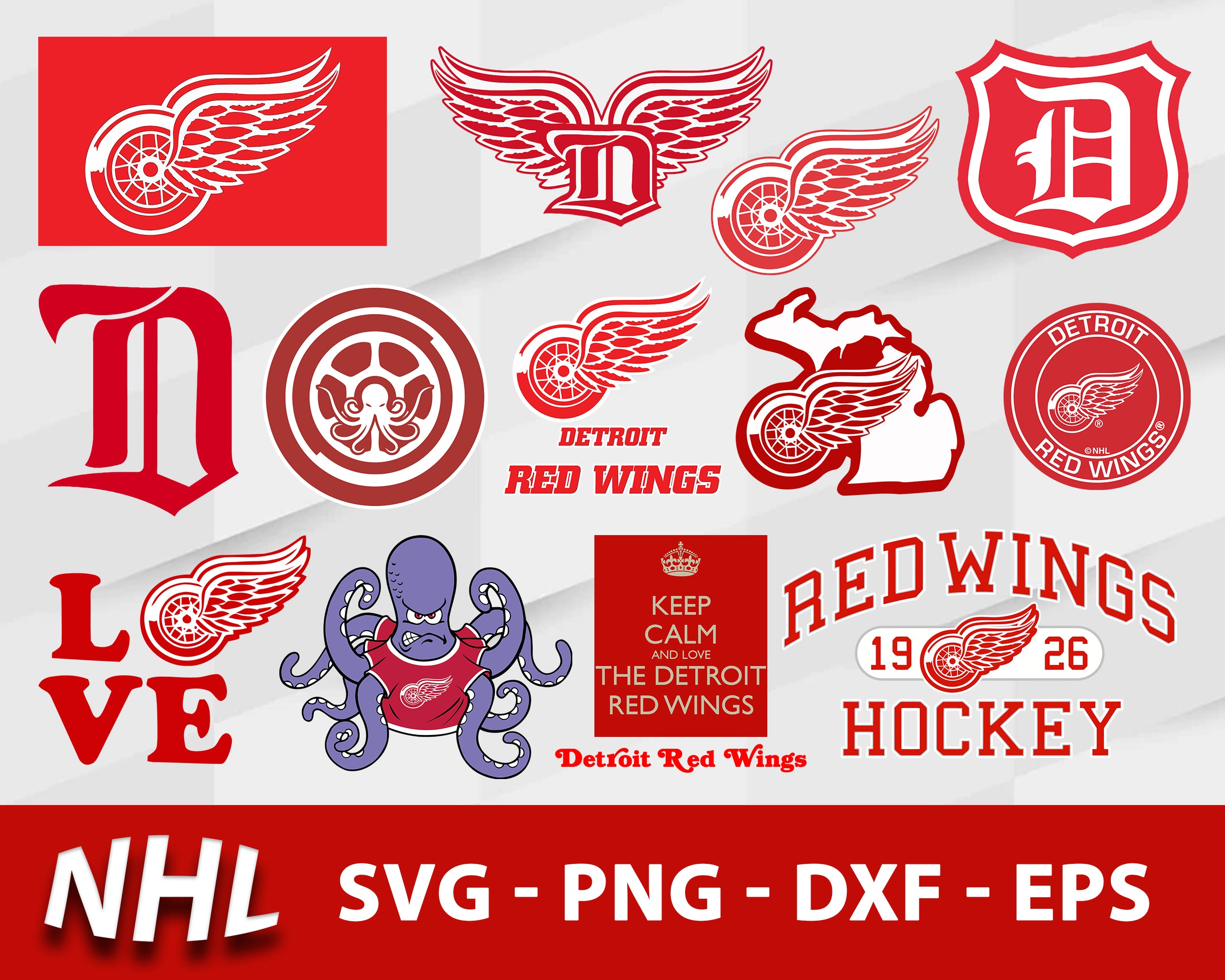 Detroit Red Wings Svg Bundle, Detroit Red Wings Svg, Sport Svg, Nhl Svg, Png, Dxf, Eps Digital File.