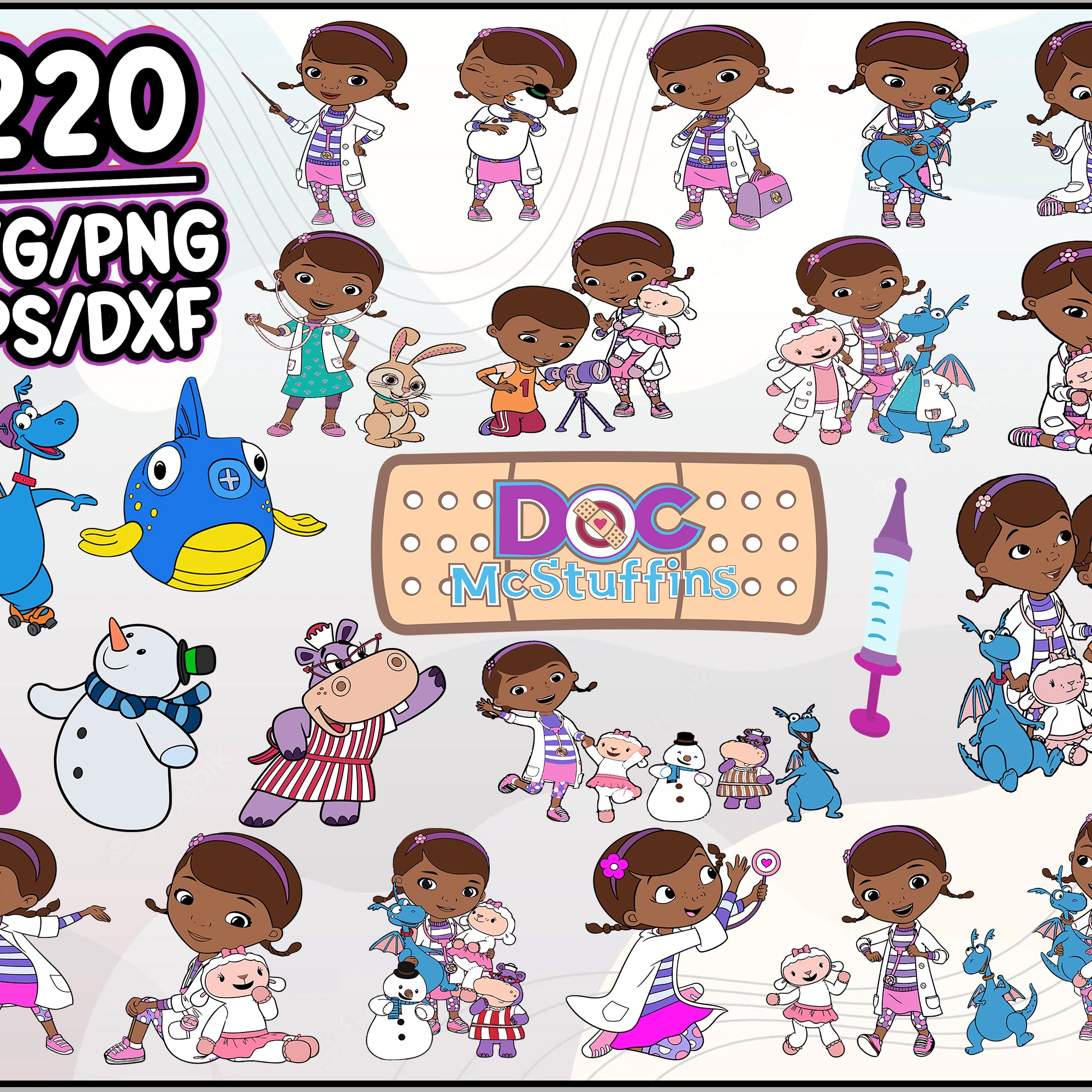 220+ Doc McStuffins Bundle Svg, Doc McStuffins Svg, Disney Junior Svg, Doctor Svg, Doc McStuffins Clipart, Dottie McStuffins, Cartoon svg, png, dxf, eps digital file