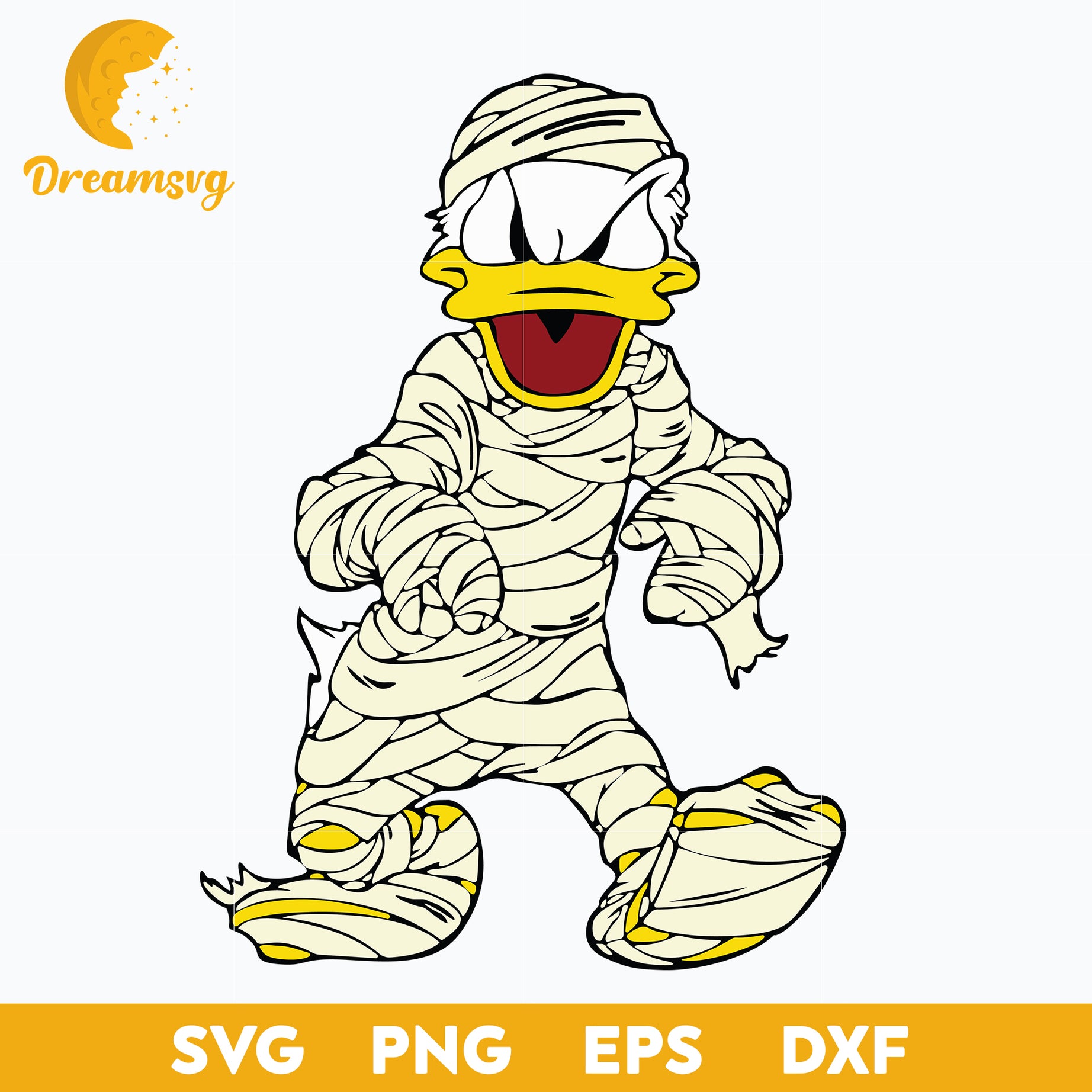 Donald Duck Mummy Disney Halloween svg, Halloween svg, png, dxf, eps digital file.
