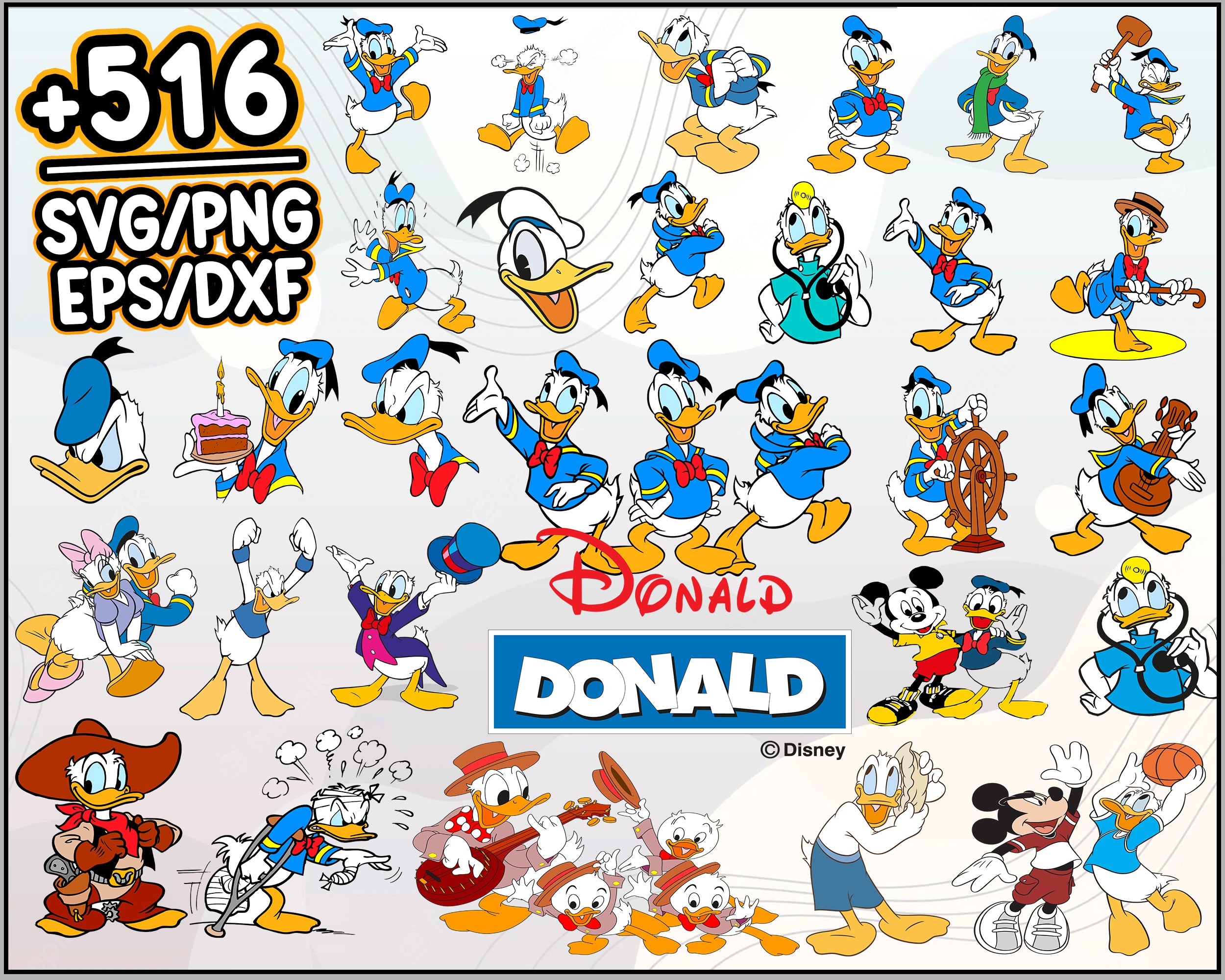 516+ Donald Duck Svg Bundle, Donald Duck Svg, Walt Disney Svg, Donald Duck Vector, Donald Duck Clipart, Cartoon svg, png, dxf, eps digital file
