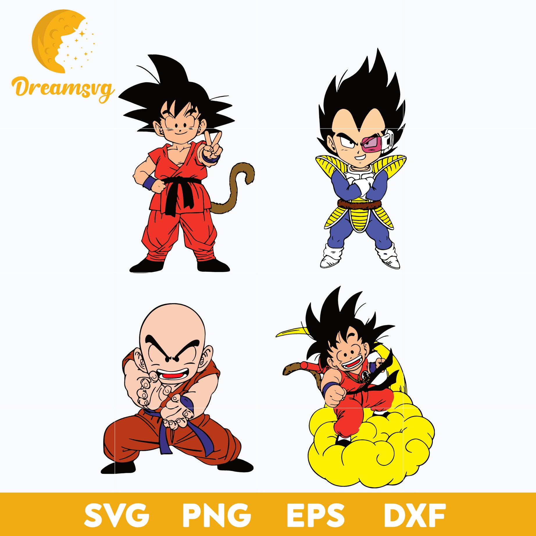 Dragon Ball Z Svg, Bundle Vegeta Svg, Son Goku Svg, Cadic Svg, Japanese Svg, Manga Cartoon Lover Svg, file for cricut, Anime svg, png, eps, dxf digital download