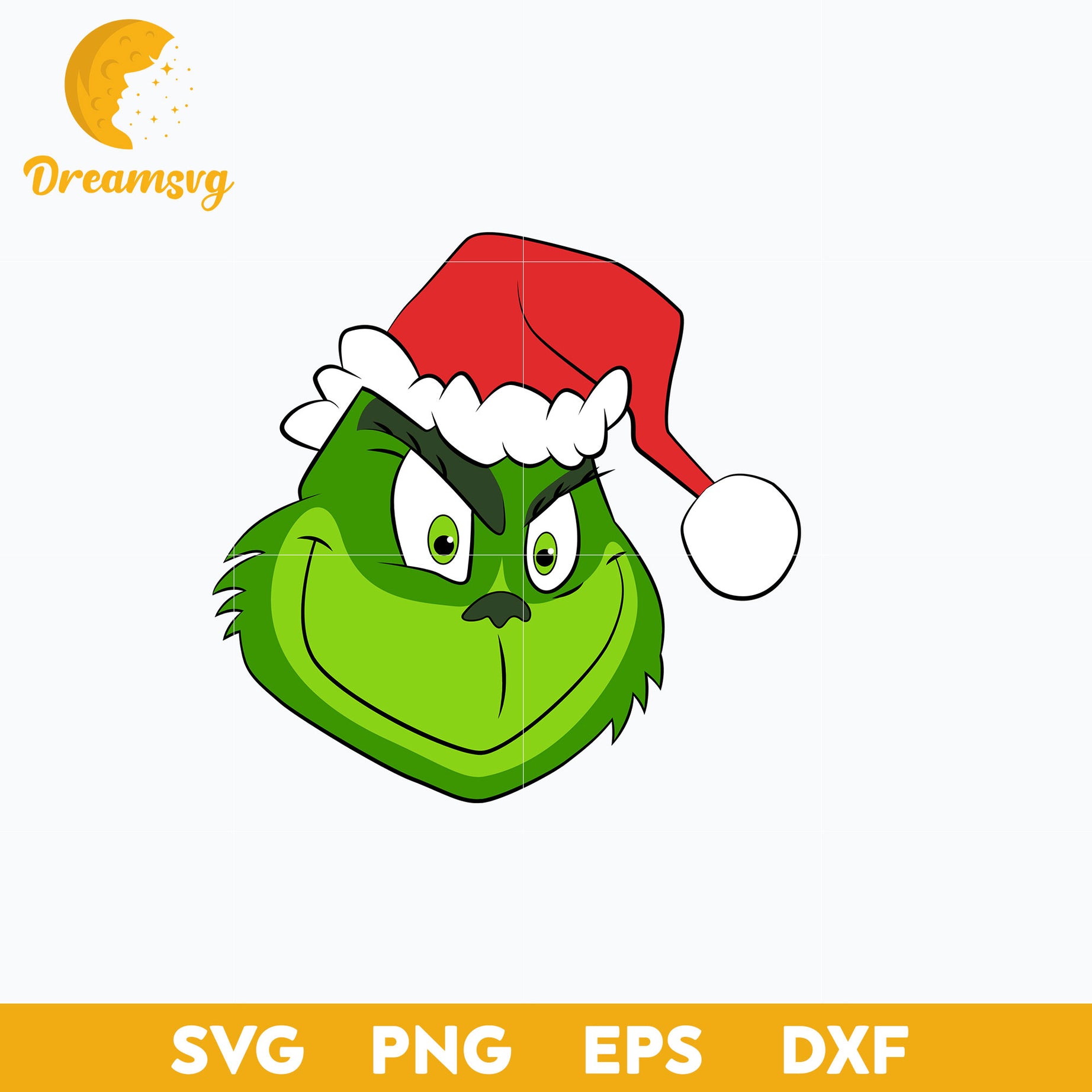 The Grinch Face SVG, Christmas SVG, PNG DXF EPS Digital File.
