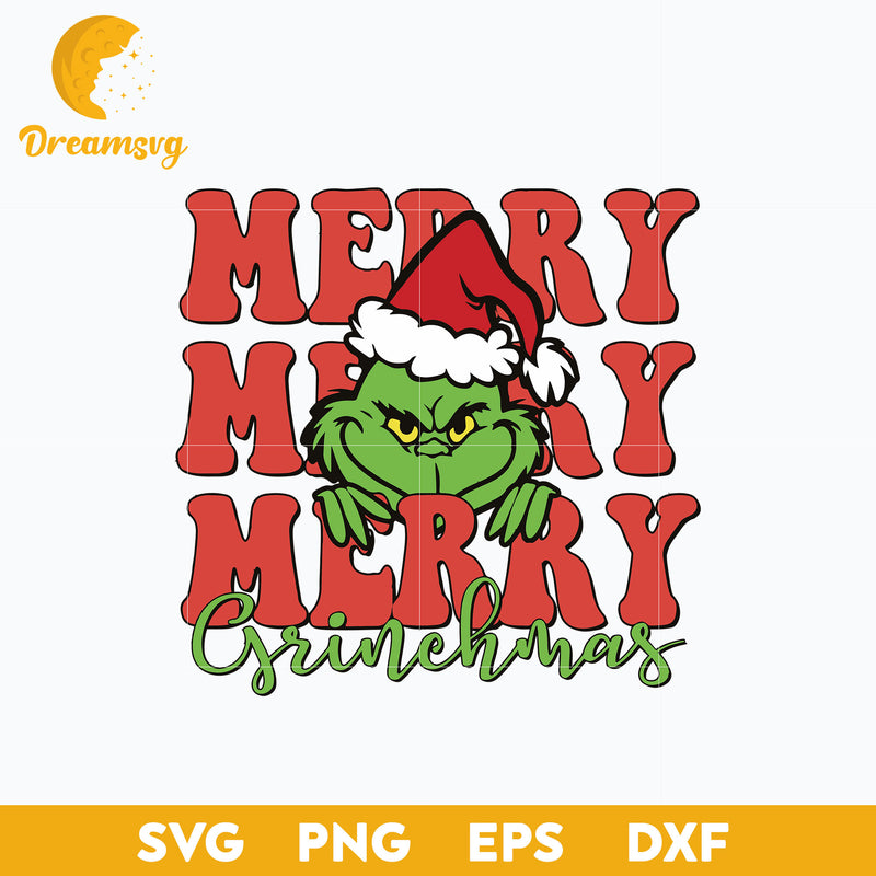 Santa Hat Merry Grinchmas Christmas SVG, Grinch Christmas SVG.