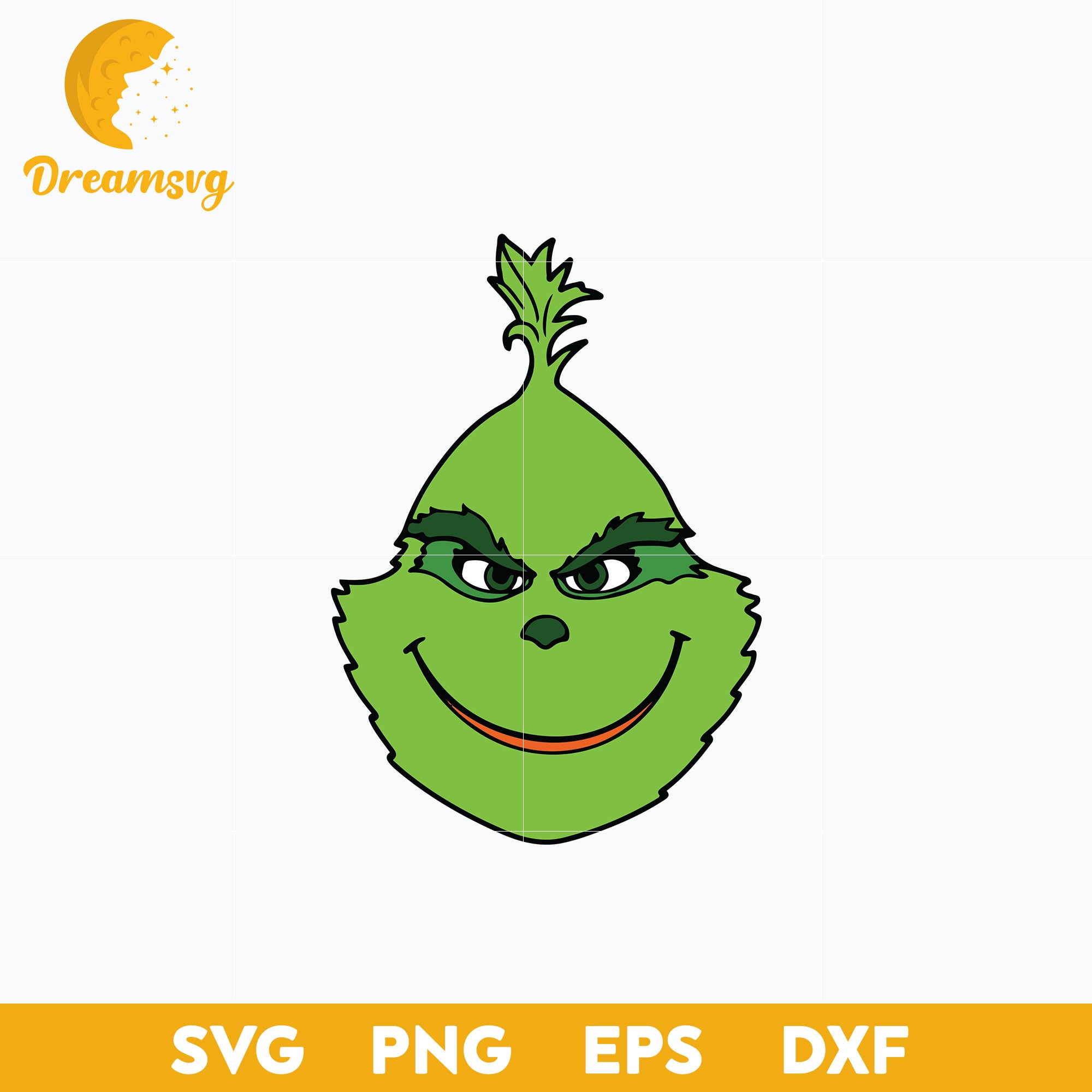 Face The Grinch Green SVG, Christmas SVG PNG DXF EPS File