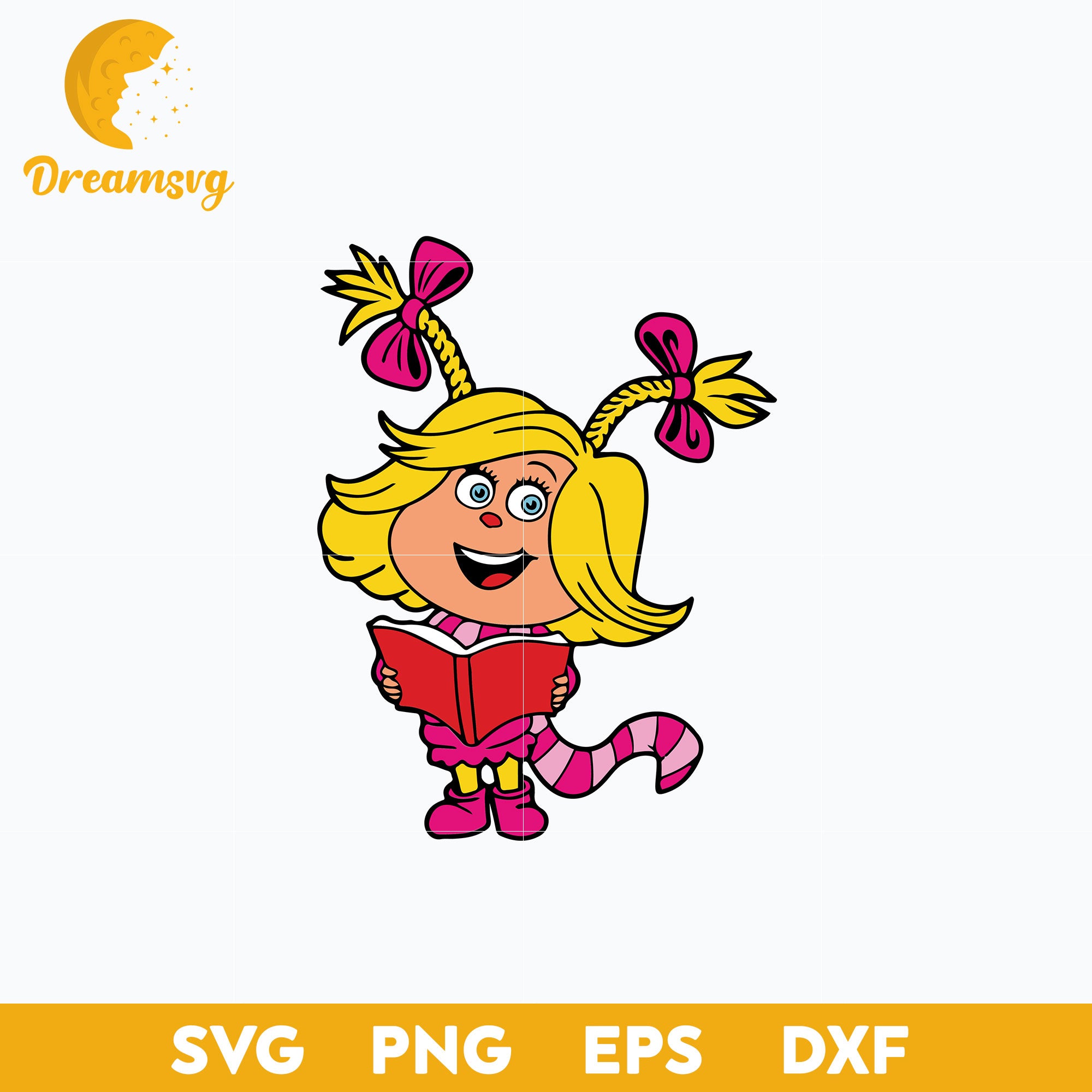Cindy Lou Who Christmas SVG, Grinch Christmas SVG File.