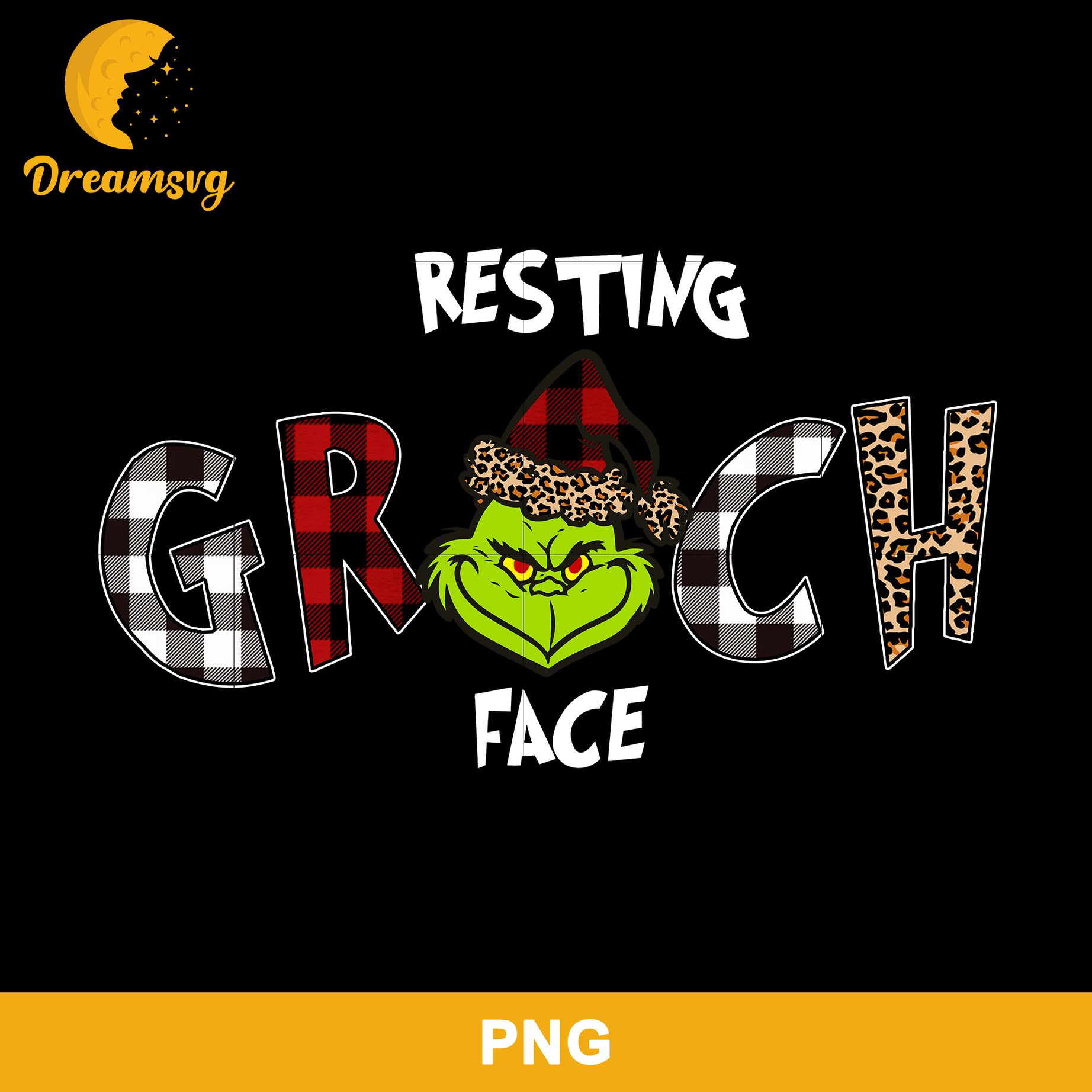 Resting Grinch Face PNG, Grinch Christmas PNG, Christmas PNG.