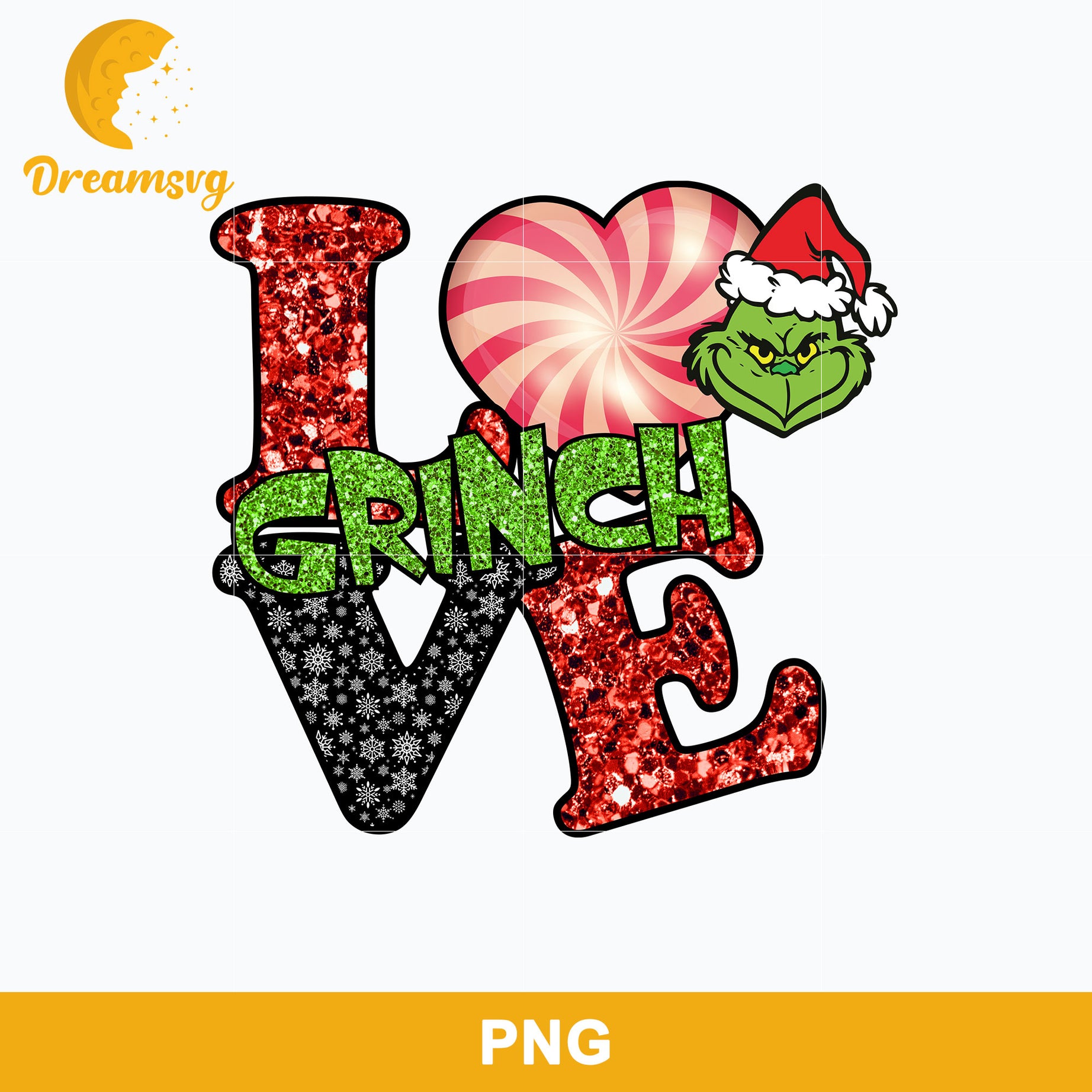 Love Grinch PNG, Grinch Christmas PNG, Christmas PNG.