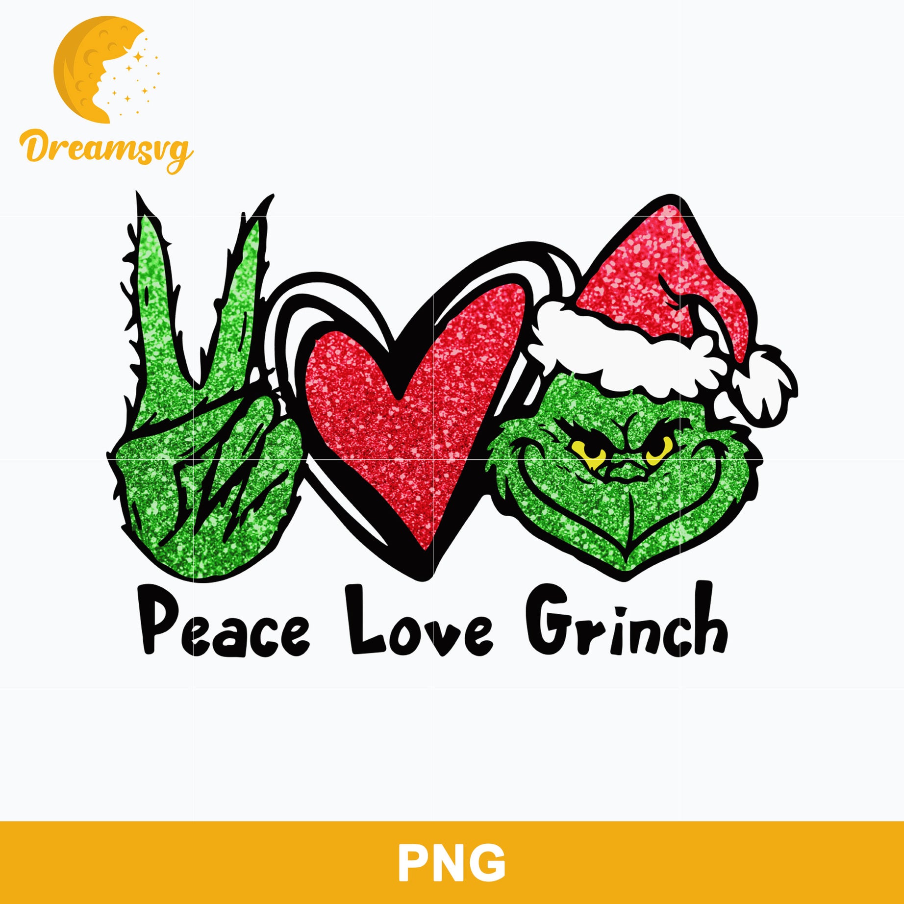 Face Love Grinch PNG, Grinch Christmas PNG, Christmas PNG.