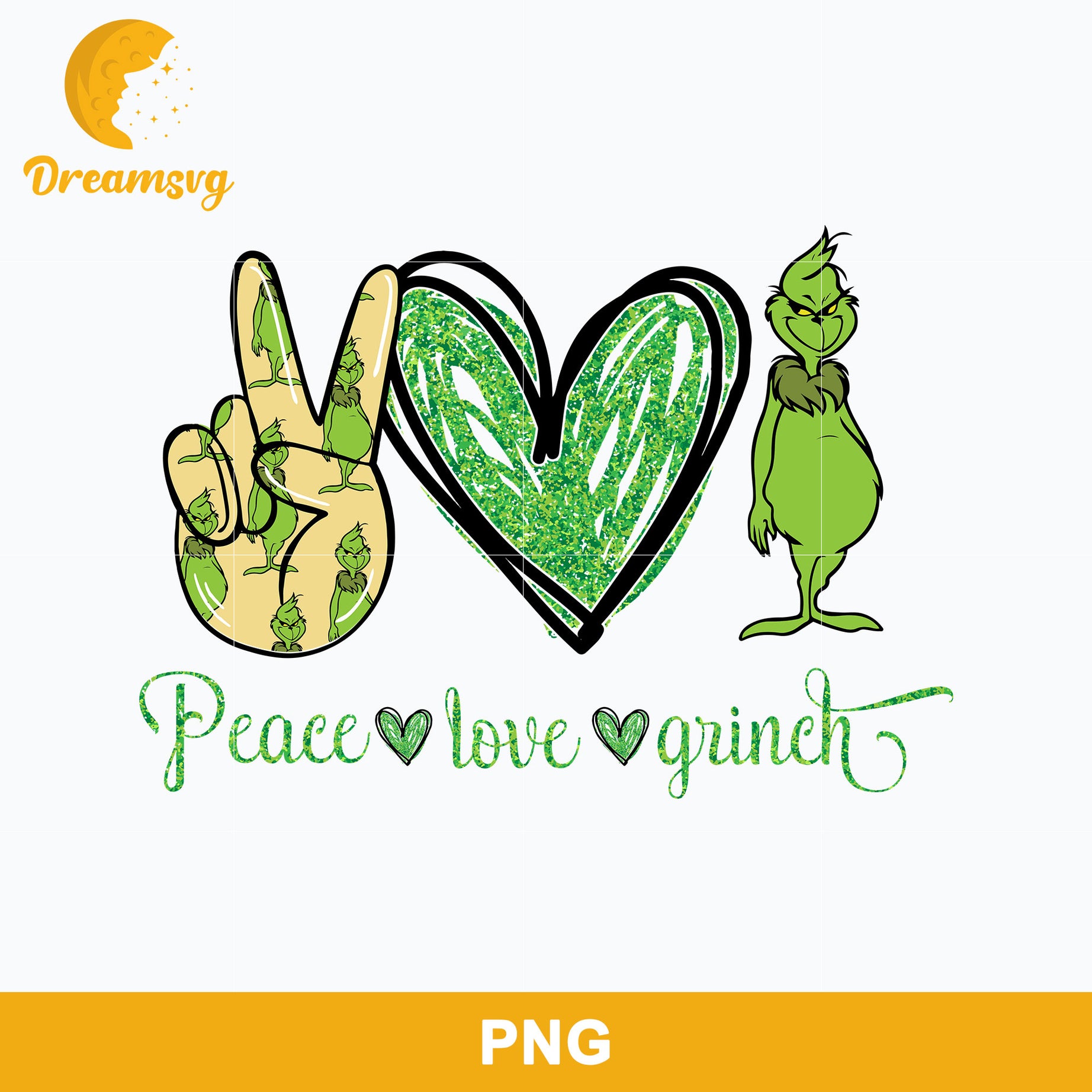 Face Love Grinch PNG, The Grinch Christmas PNG, Christmas PNG.