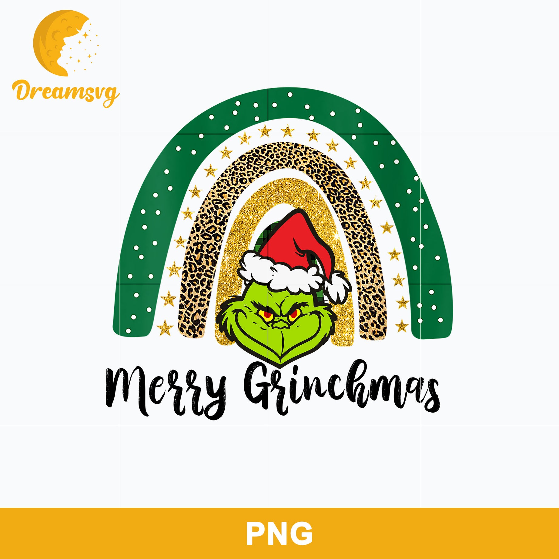 Grinchmas Rainbow PNG, Grinch Christmas PNG, Christmas PNG.