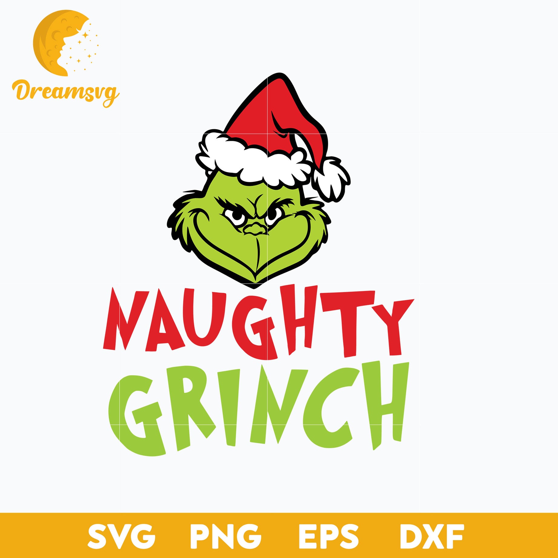 Naughty Grinch SVG, Christmas SVG, PNG DXF EPS Digital File.