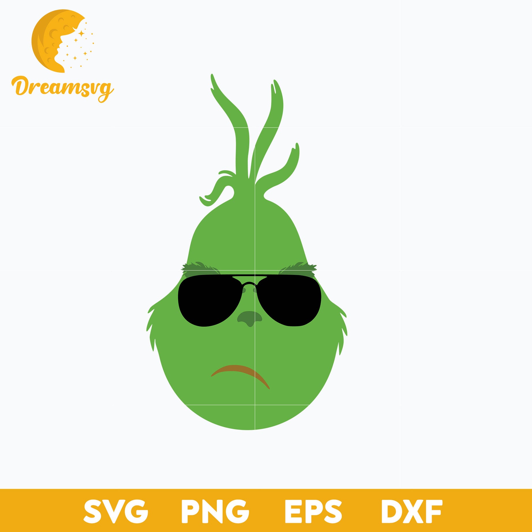 The Green Grinch Face SVG, Christmas SVG, PNG DXF EPS Digital File.