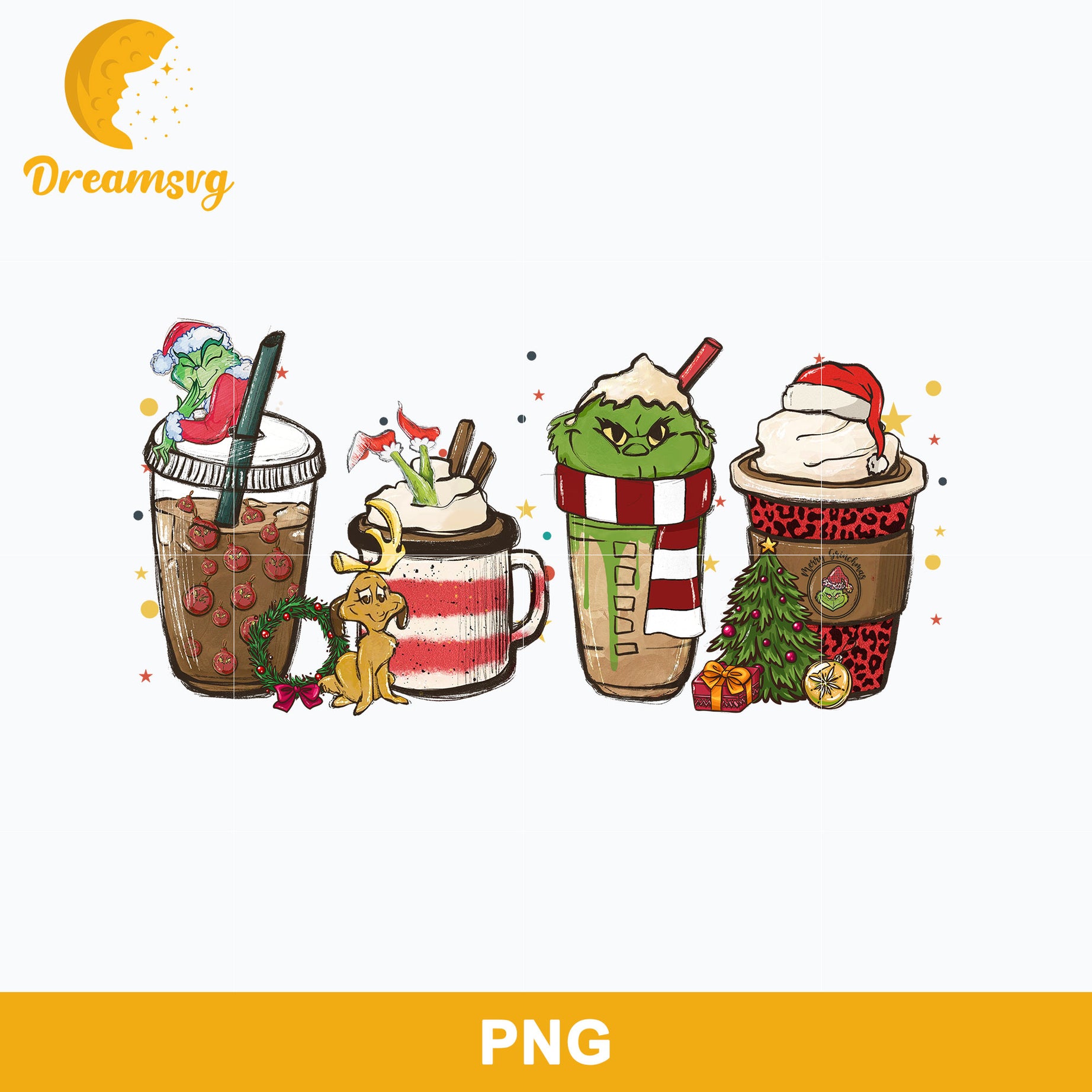Grinch Coffee Christmas PNG, Grinch Christmas PNG, Christmas PNG