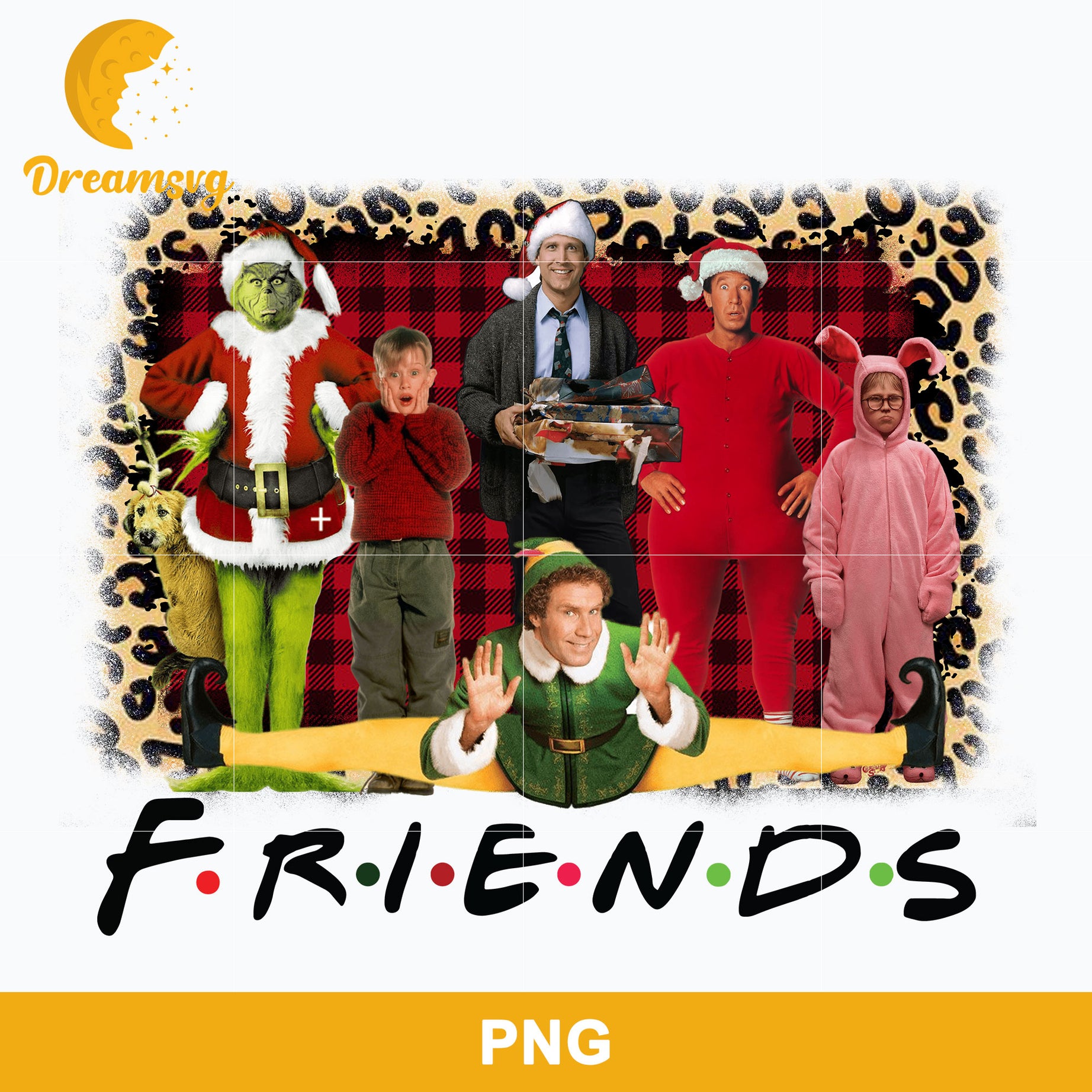 Friends Christmas Movies PNG, Christmas PNG Digital File.