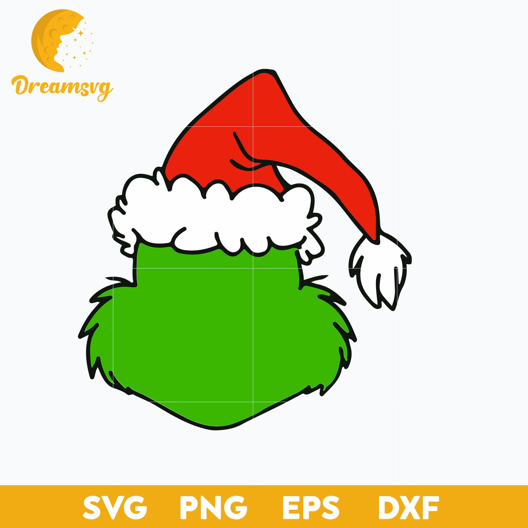 Grinch Santa Hat SVG, Christmas SVG, PNG DXF EPS Digital File.