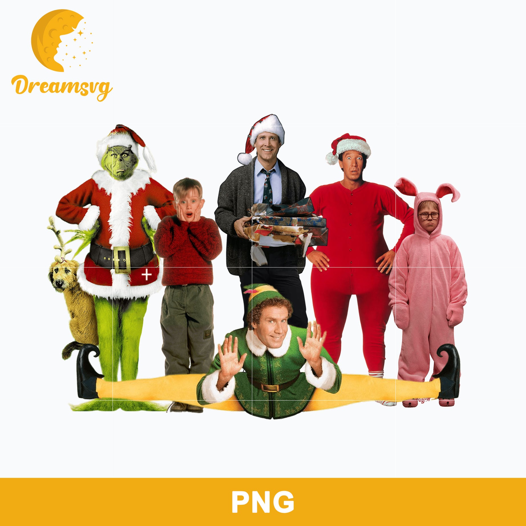 Friends Characters Christmas PNG, Christmas PNG Digital File.