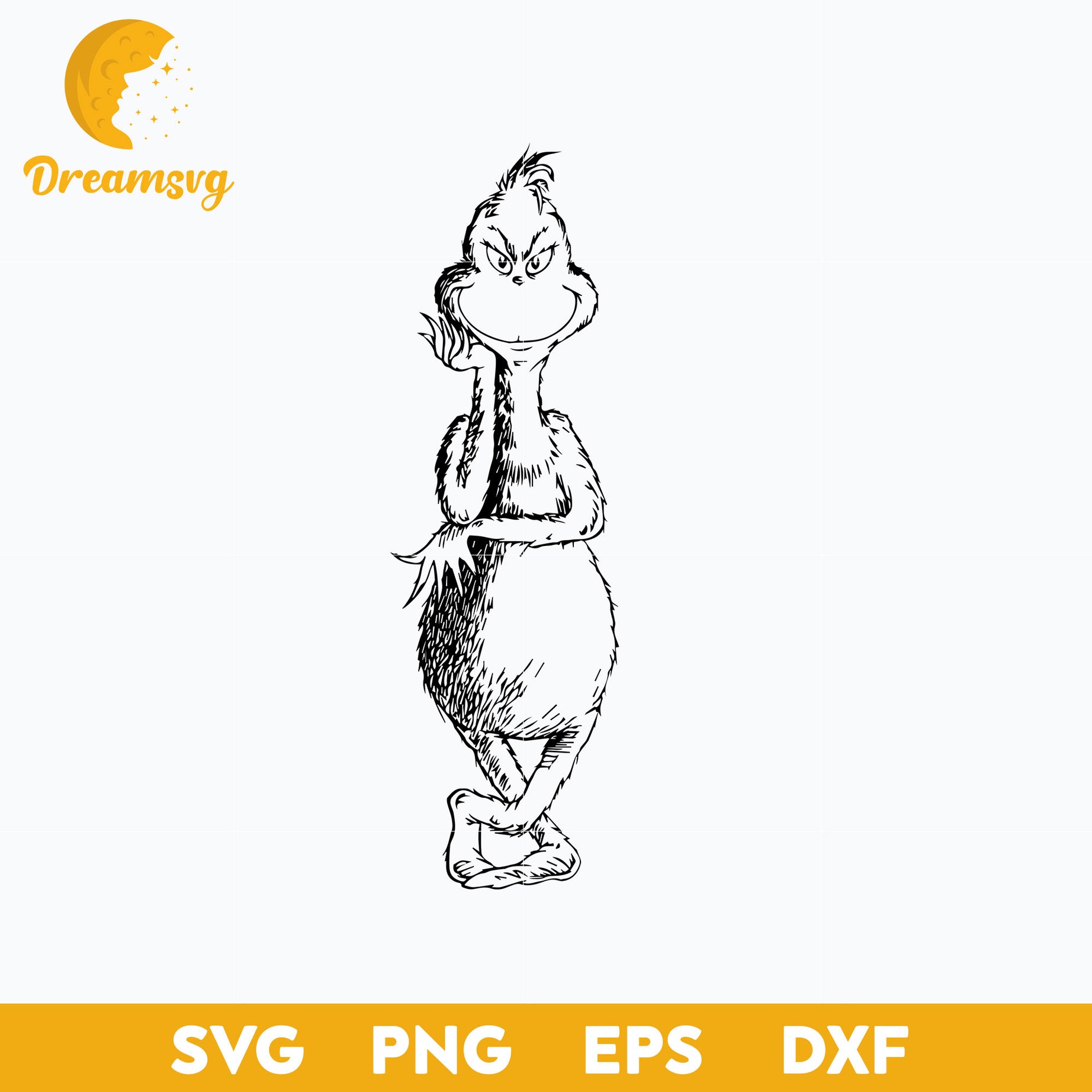 The Grinch Coloring SVG, Christmas SVG, PNG DXF EPS Digital File.
