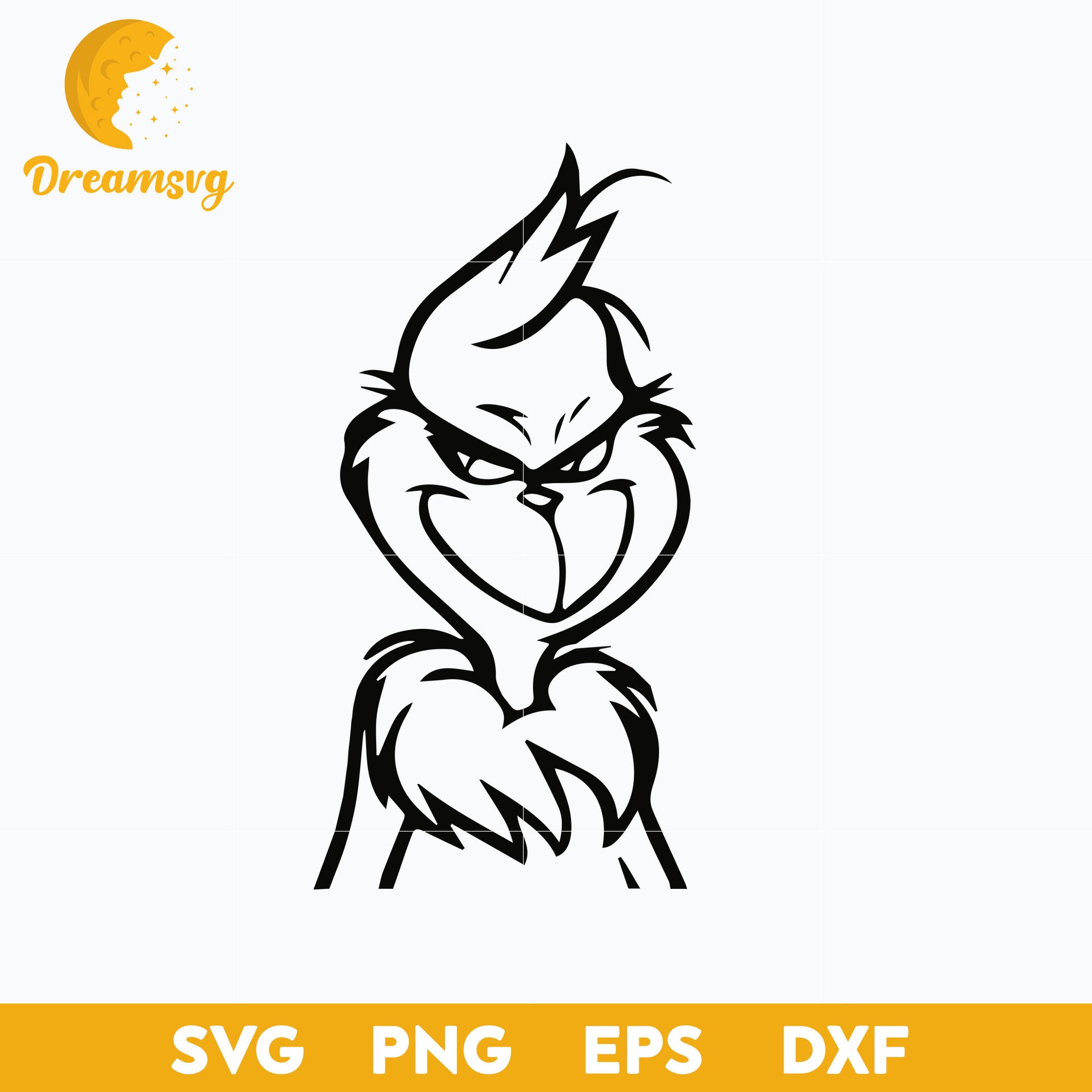 The Grinch Outline SVG, Christmas SVG, PNG DXF EPS Digital File.
