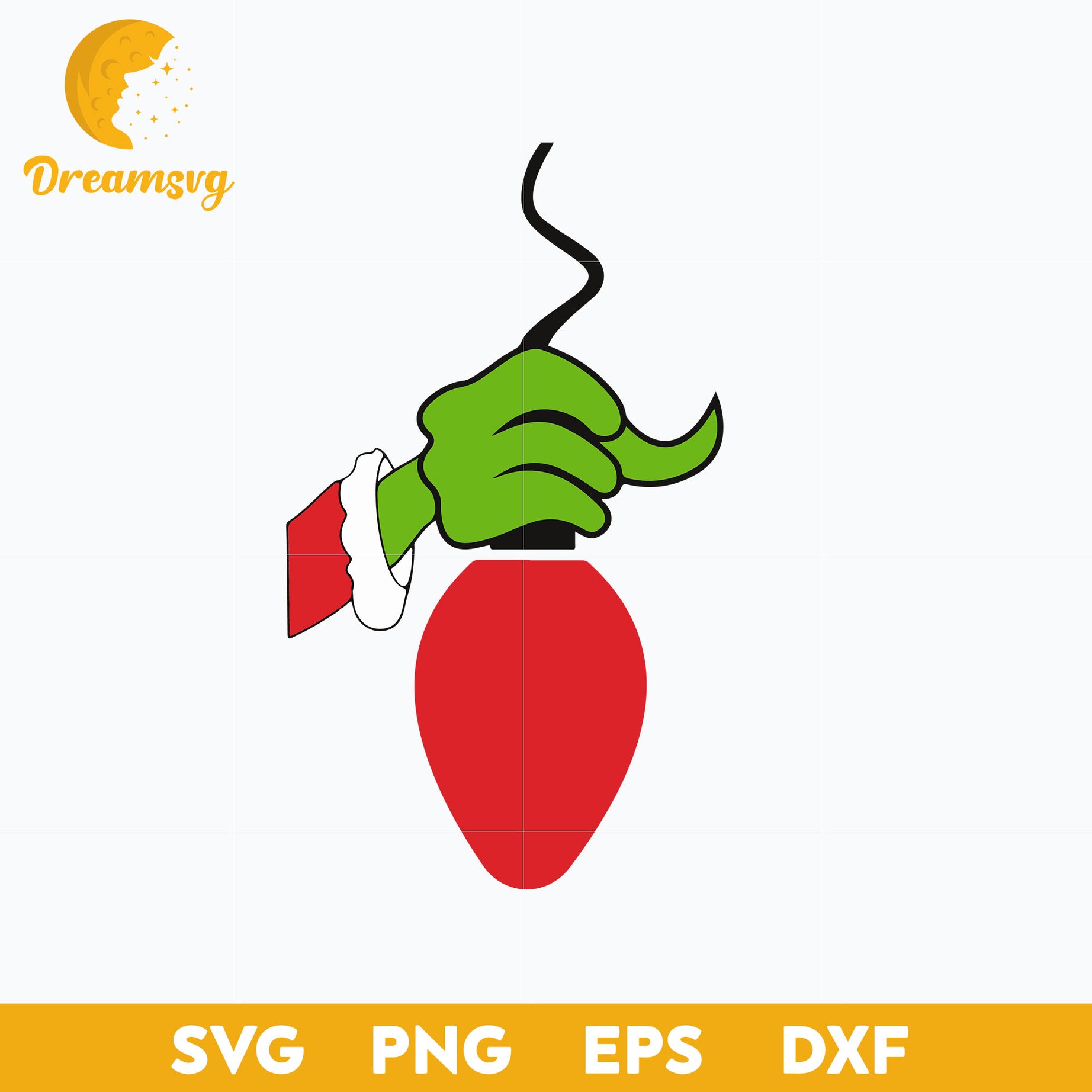 Grinch Hand Ornament SVG, Christmas SVG, PNG DXF EPS Digital File ...