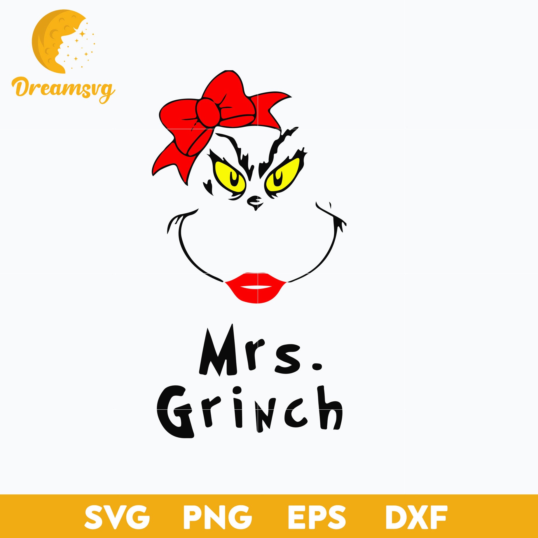 Mrs. Grinch SVG, Christmas SVG, PNG DXF EPS Digital File.