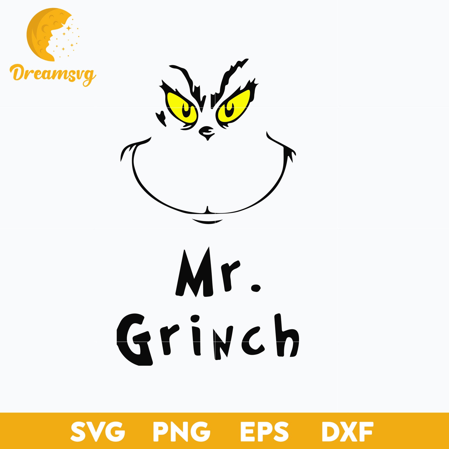 Mr. Grinch SVG, Christmas SVG, PNG DXF EPS Digital File.