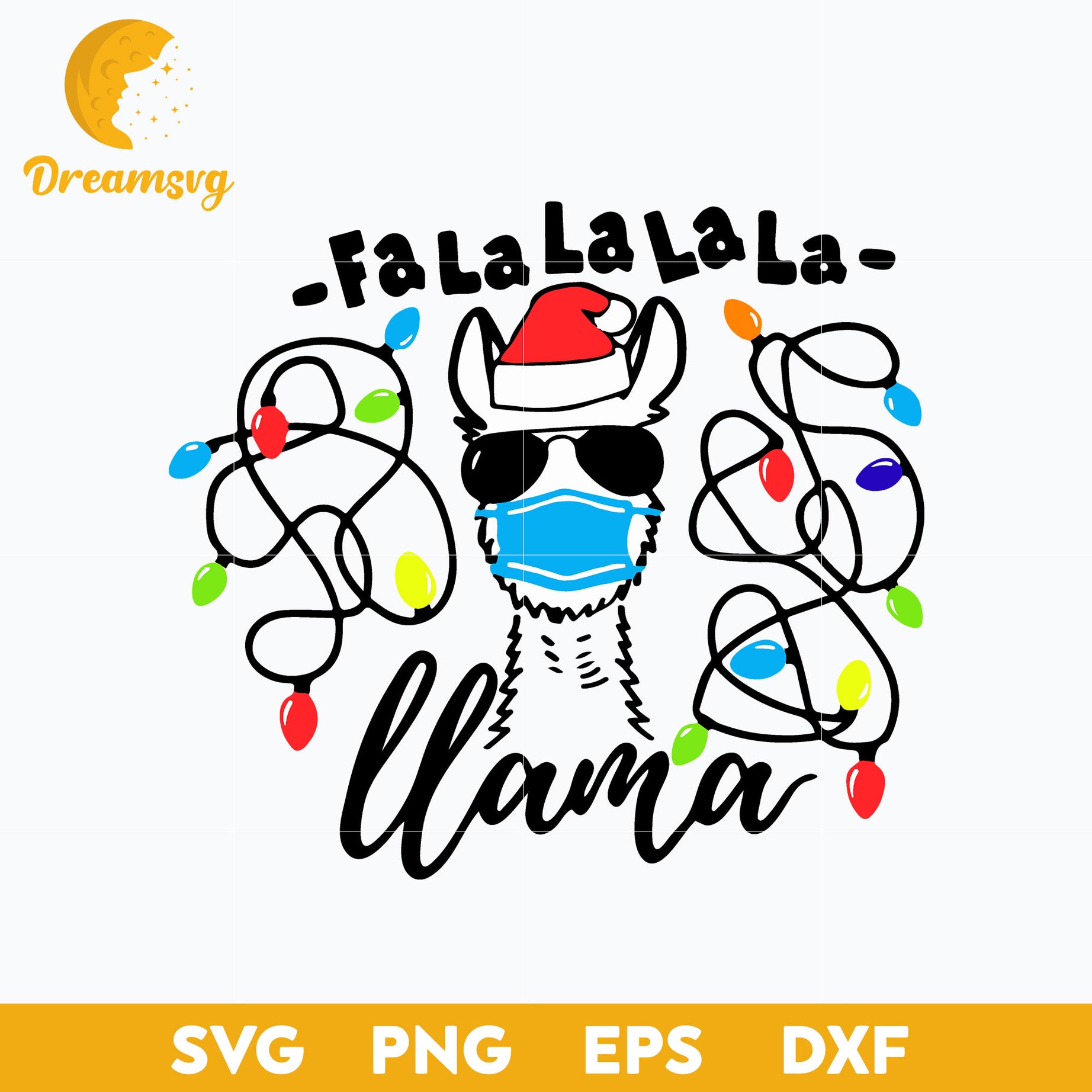 2021 Fa La La La La Llama SVG, Funny SVG, PNG DXF EPS Digital File.